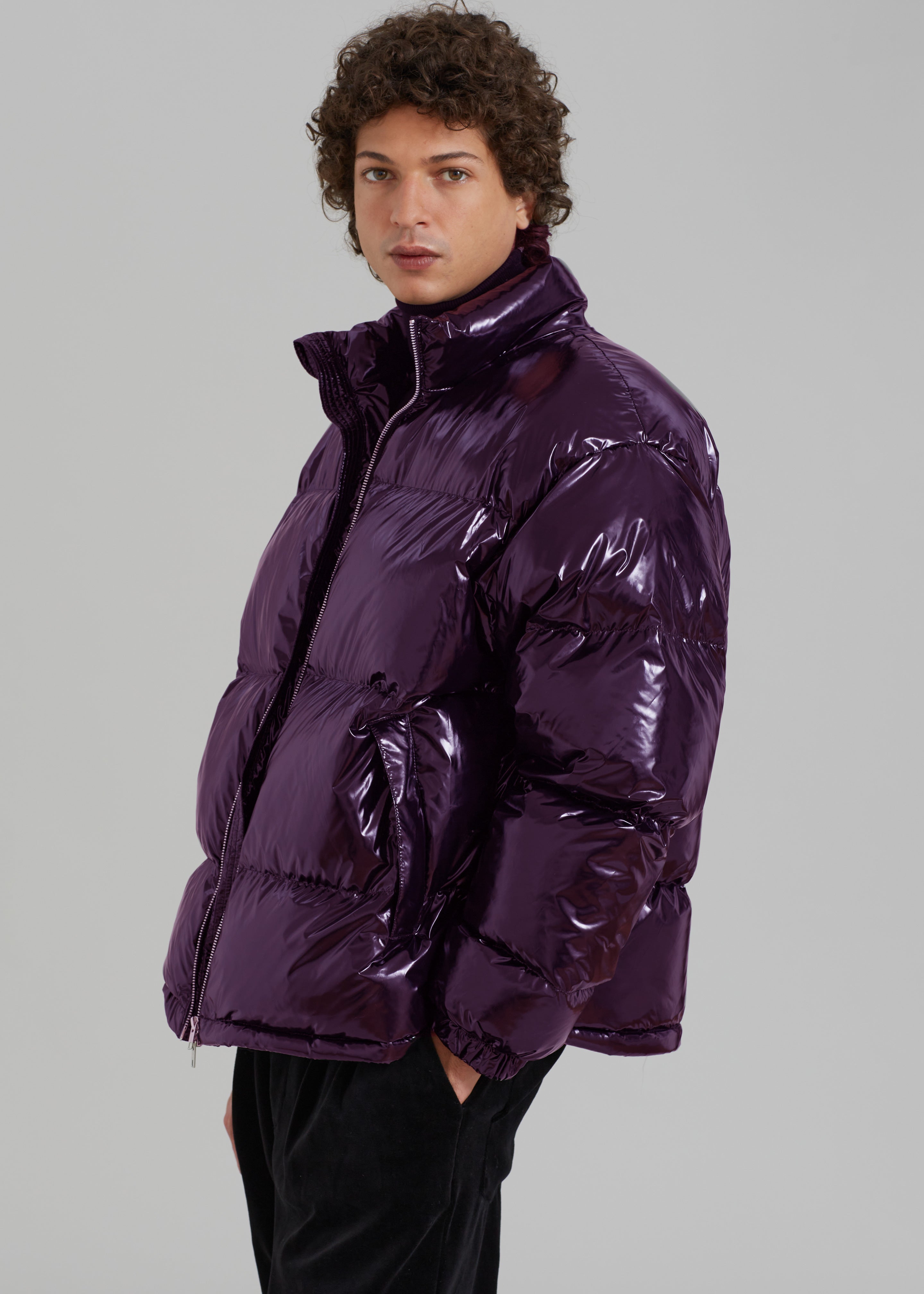 Carson Gloss Puffer - Aubergine - 2