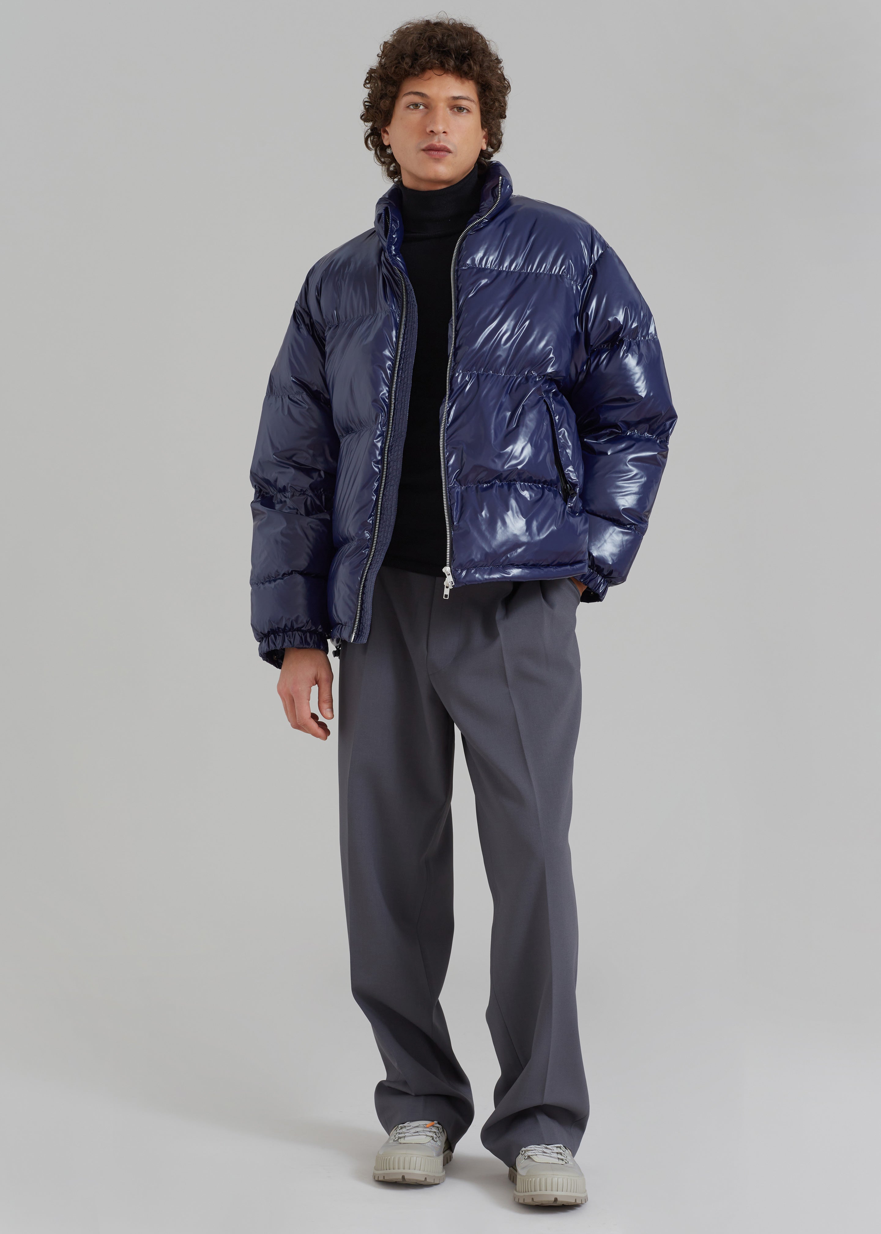 Carson Gloss Puffer - Navy - 1