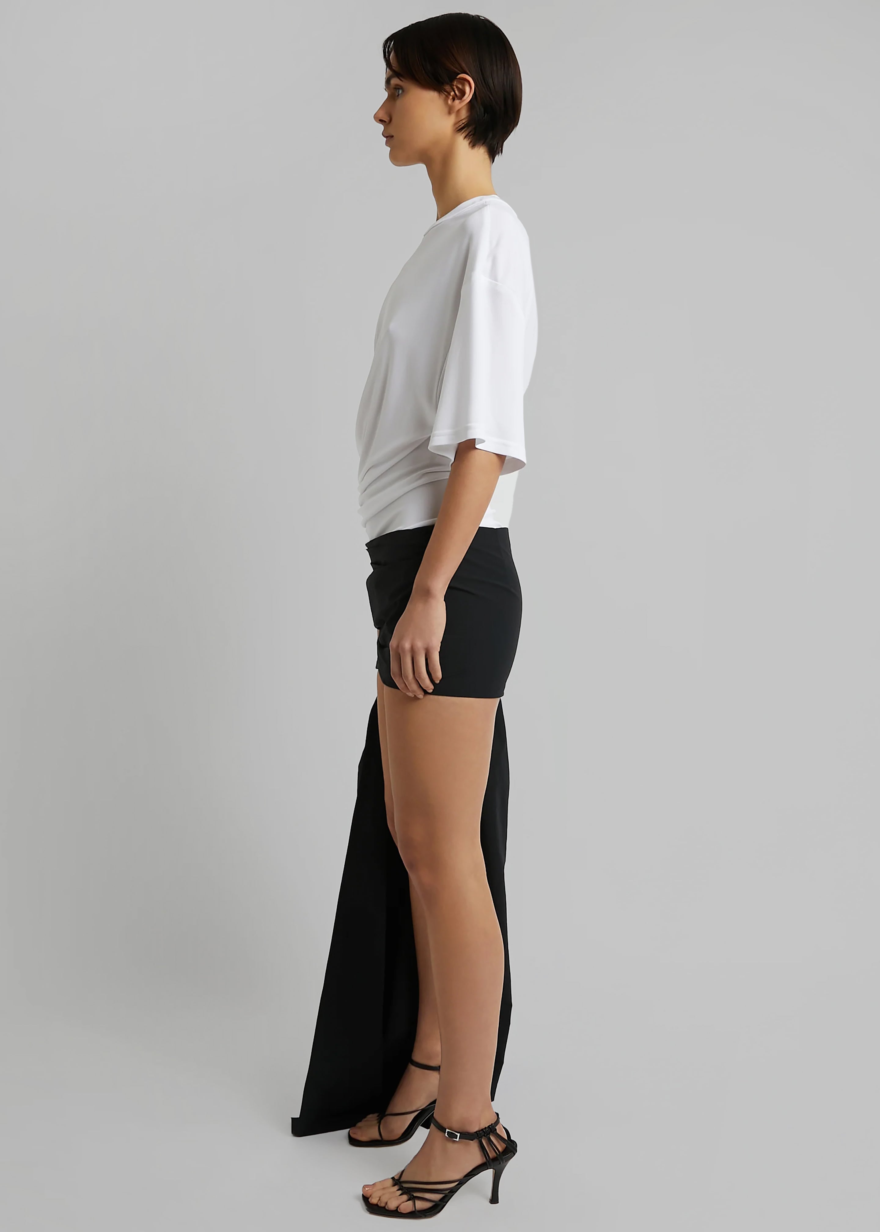 Christopher Esber Draped Bustle Micro Skirt - Black - 9