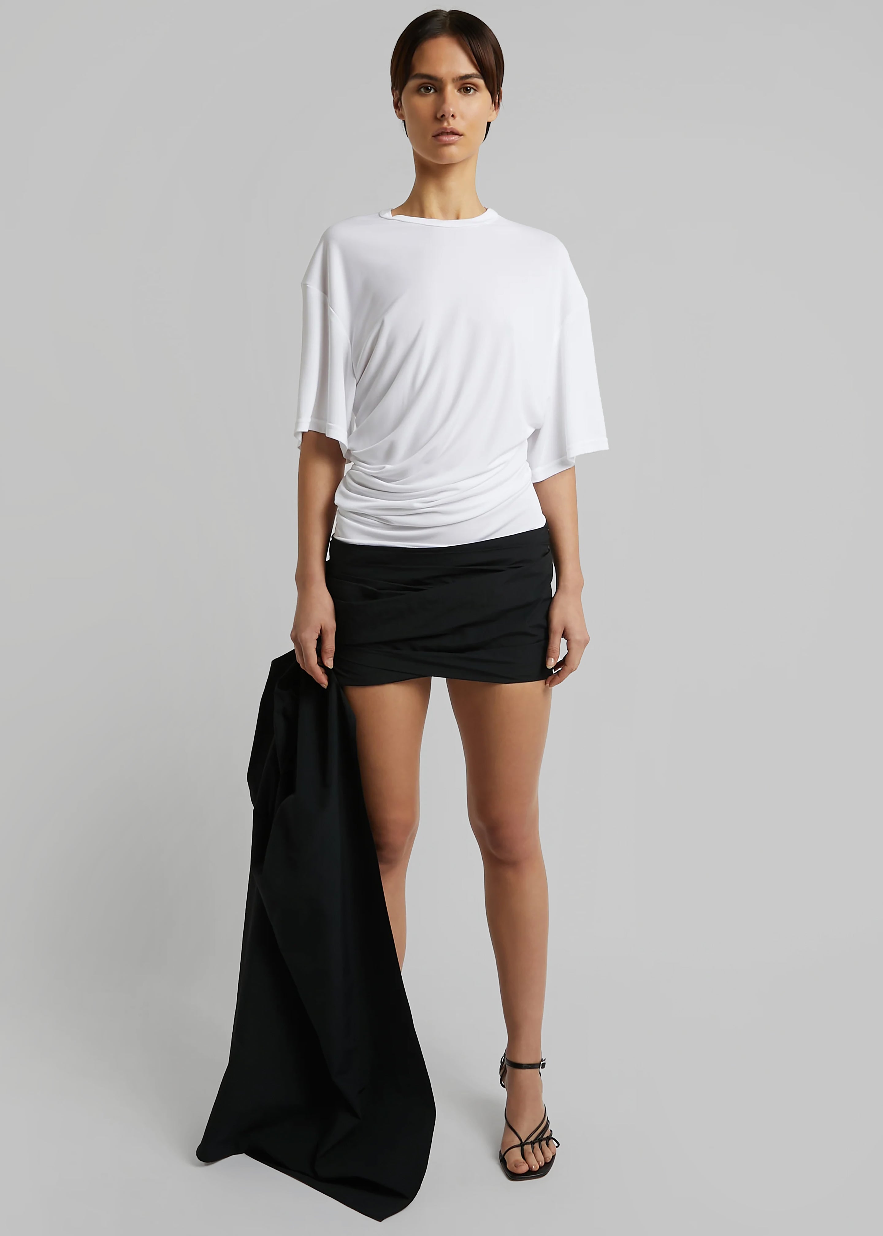 Christopher Esber Draped Bustle Micro Skirt - Black - 11