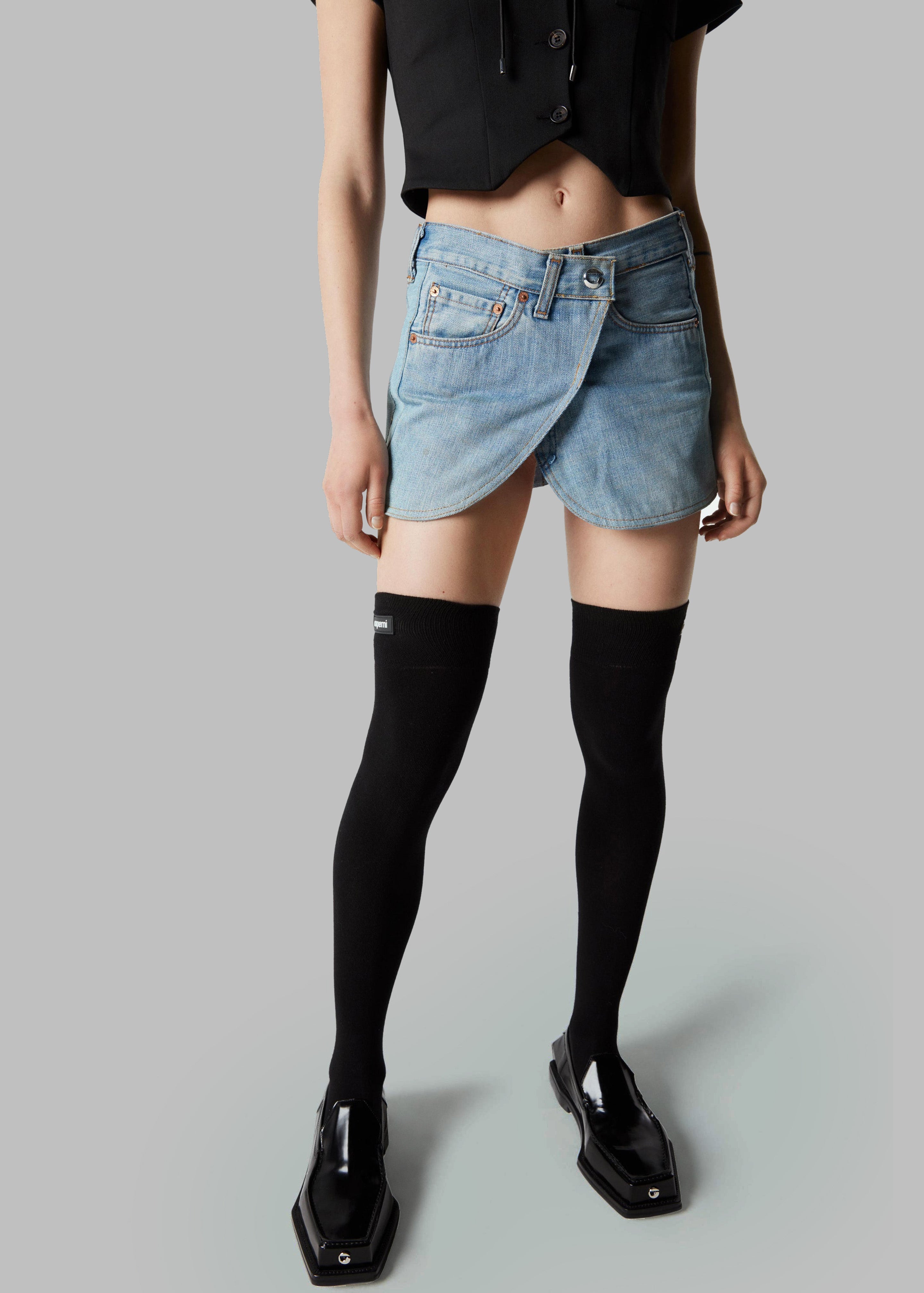 Coperni Denim Mini Skirt - Light Blue - 2