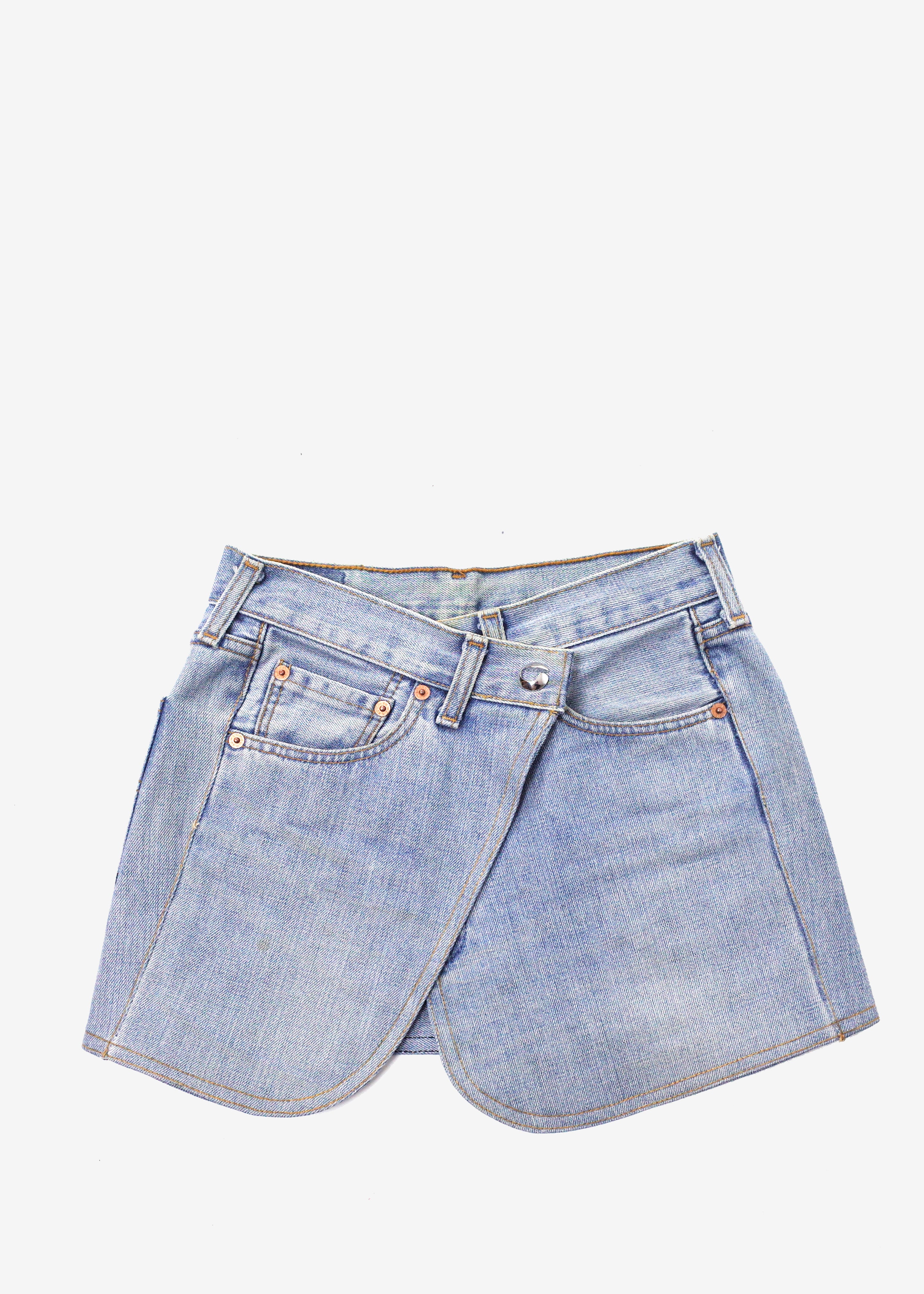 Coperni Denim Mini Skirt - Light Blue - 6