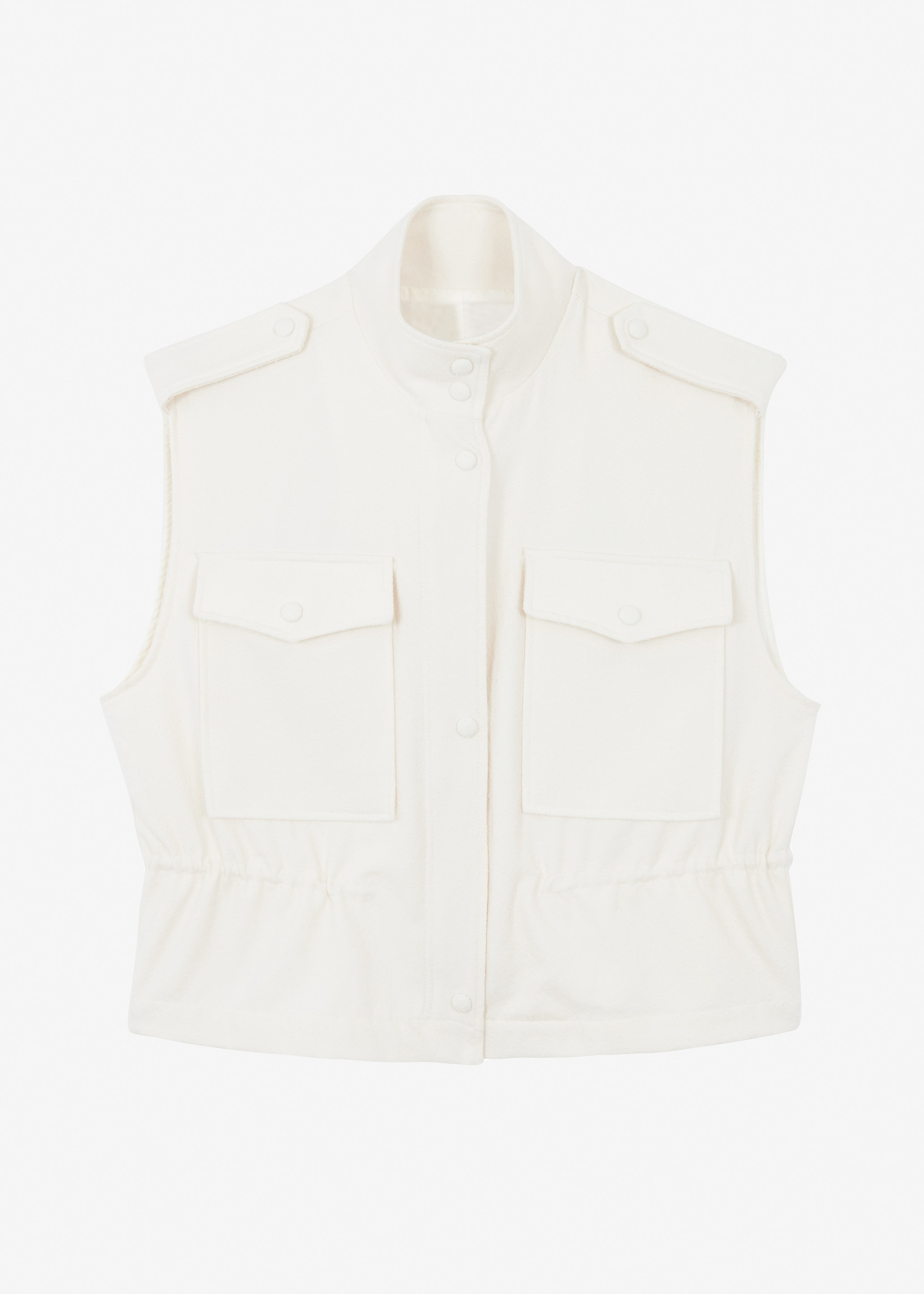 Dakota Pocket Vest - Ivory - 7
