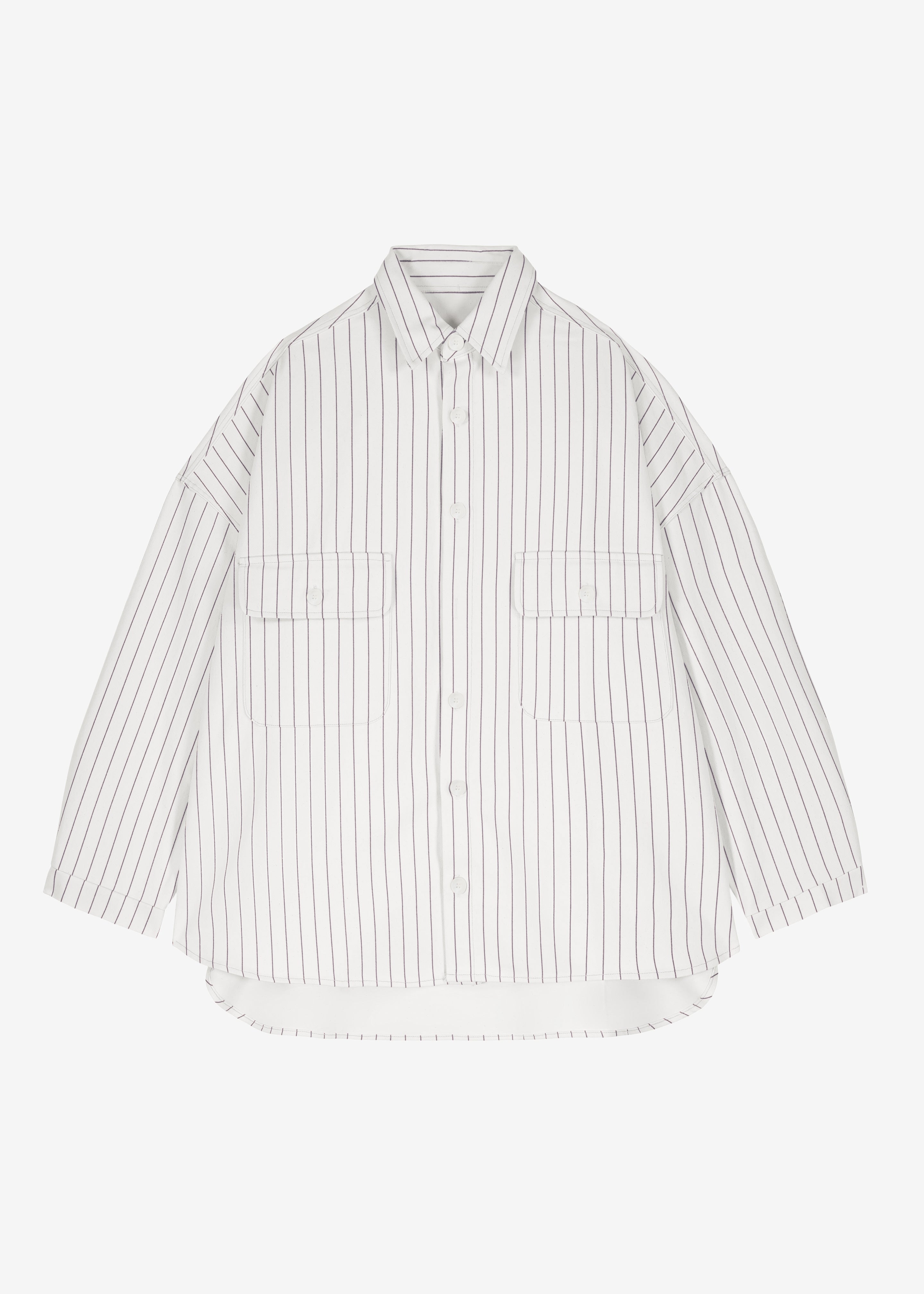 Dallas Denim Overshirt - Blue Pinstripe - 18