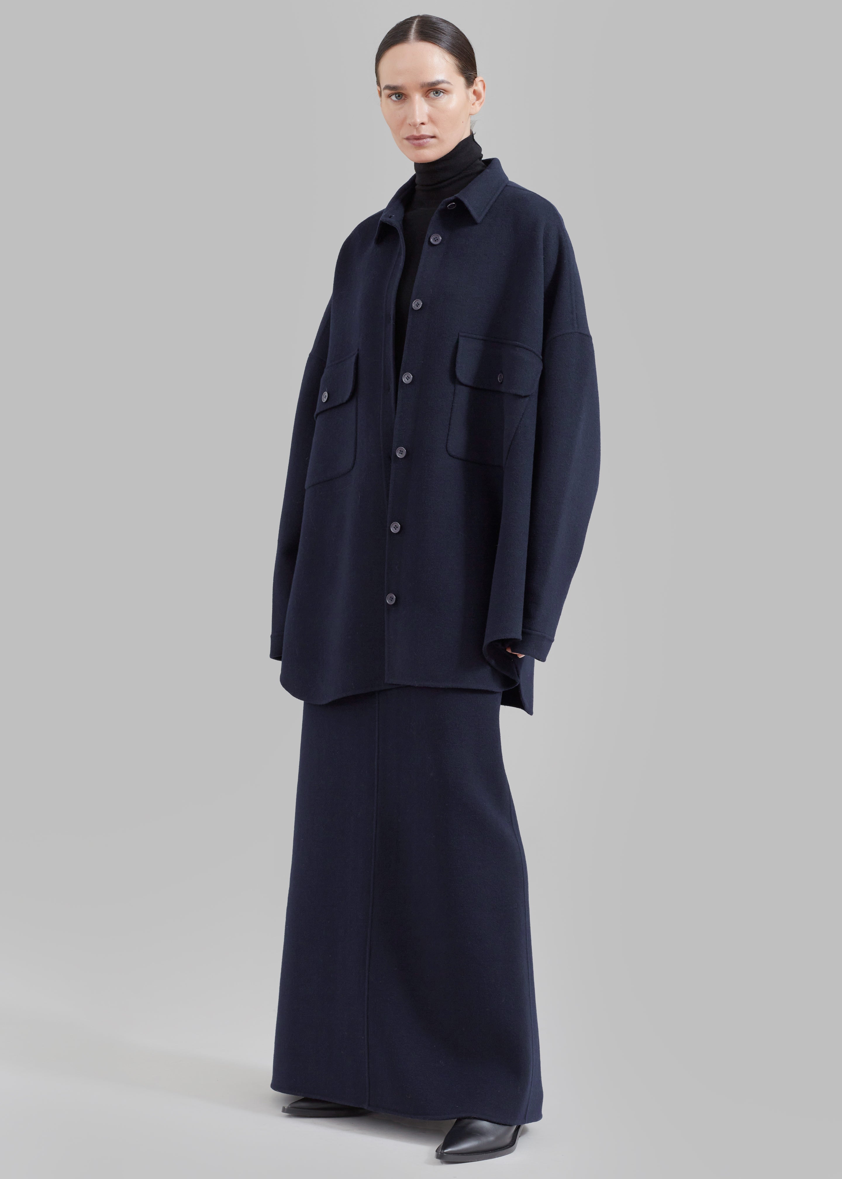 Dallas Wool Overshirt - Navy - 8