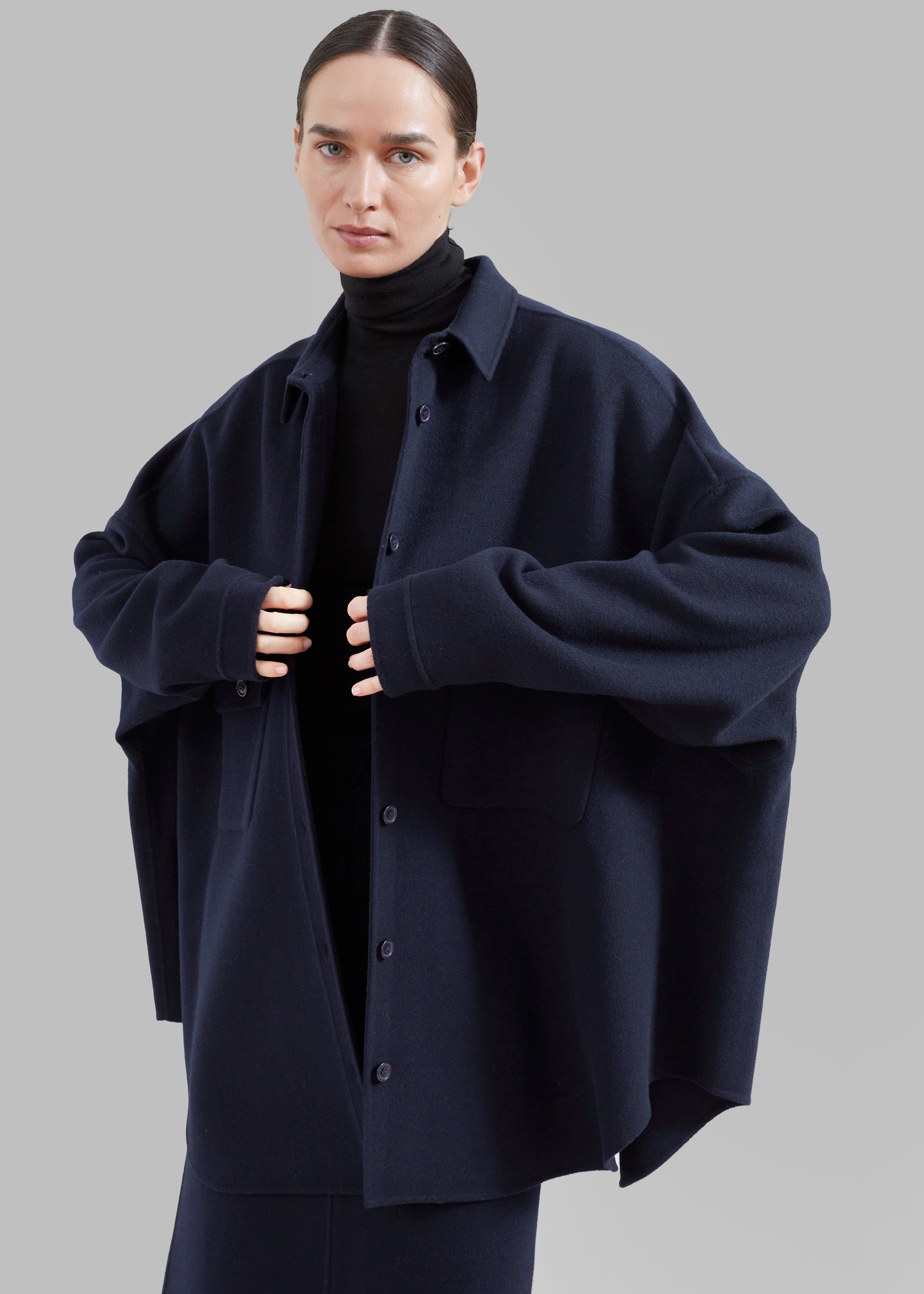 Dallas Wool Overshirt - Navy - 8