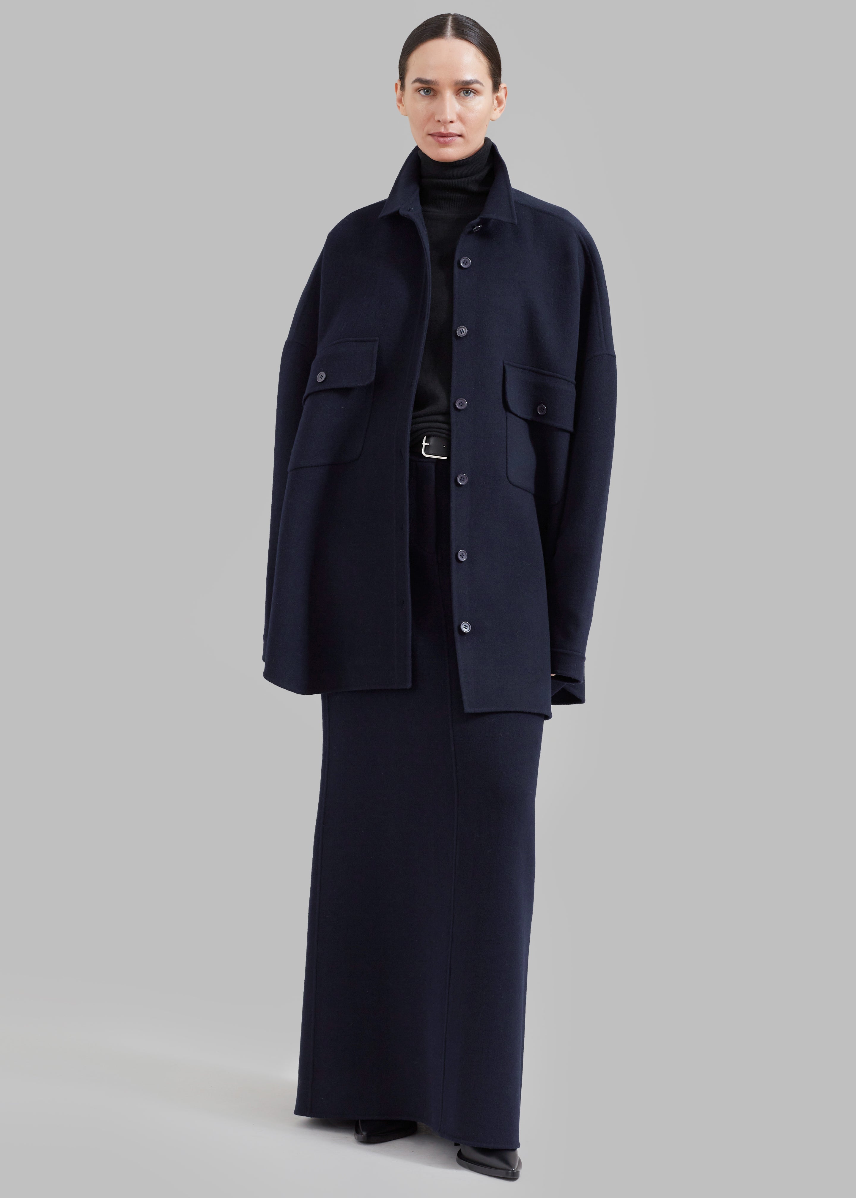 Dallas Wool Overshirt - Navy - 10