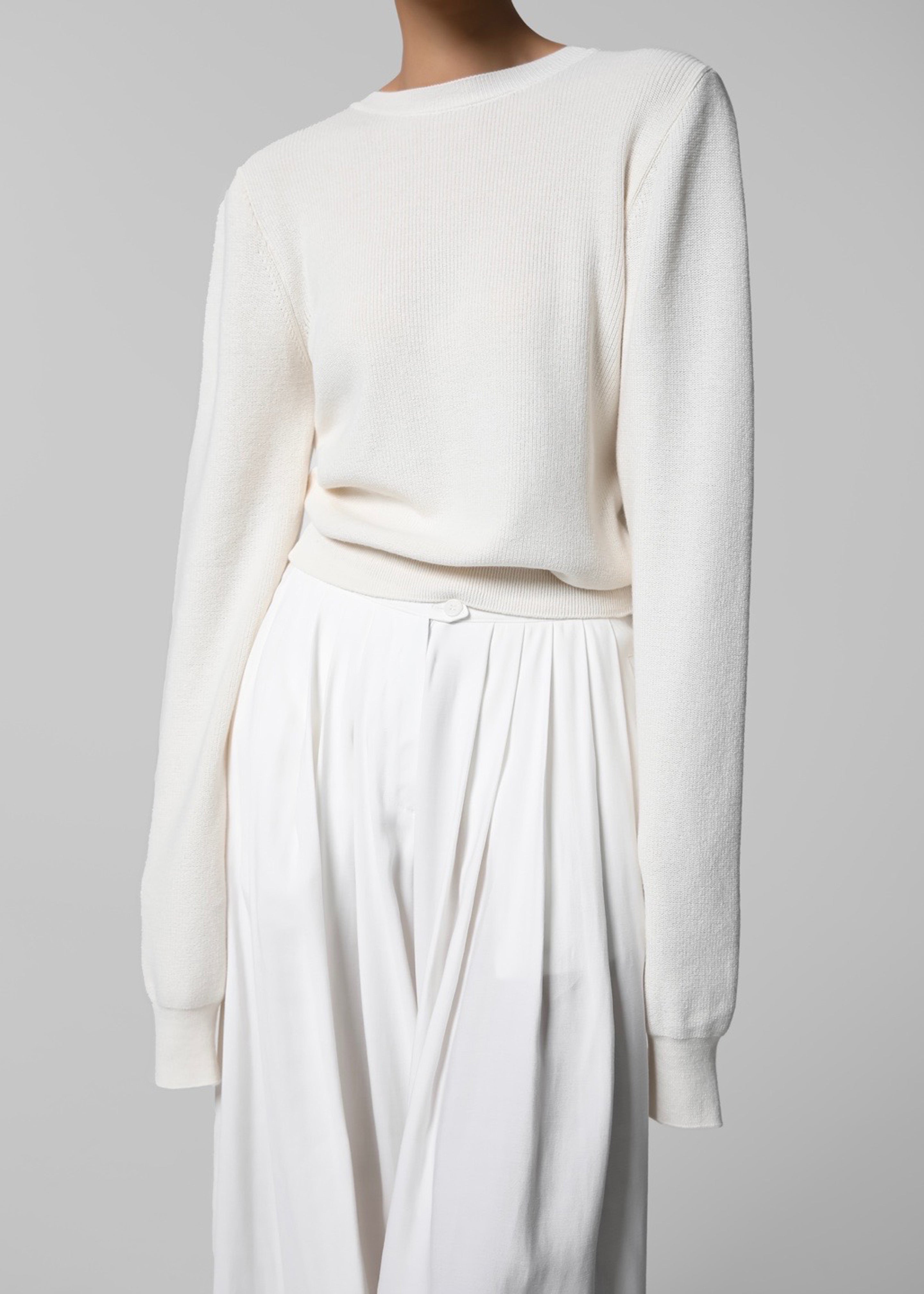Darcey Twisted Knit Top - Cream - 2