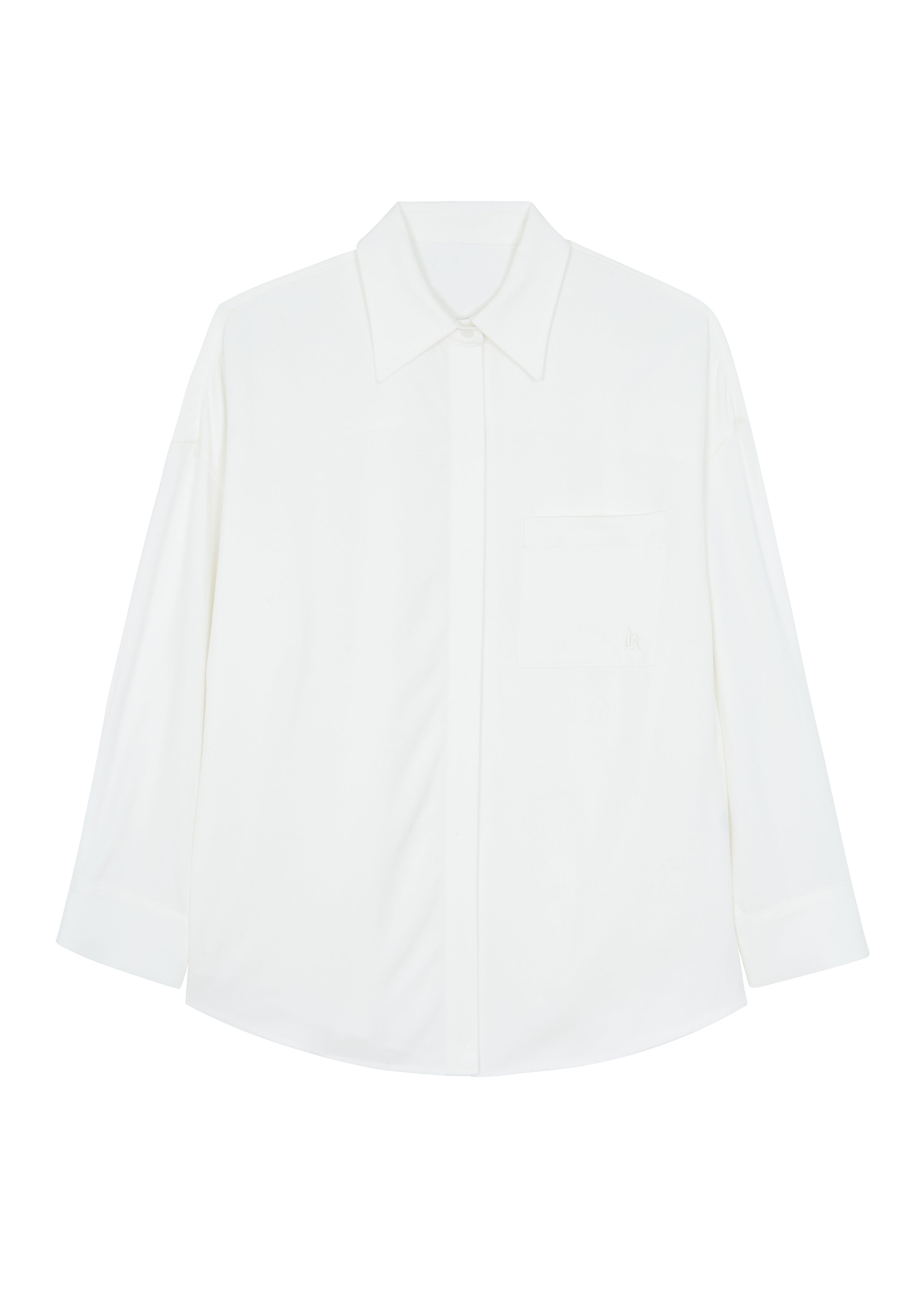 Della Midweight Button Up Shirt - White - 6