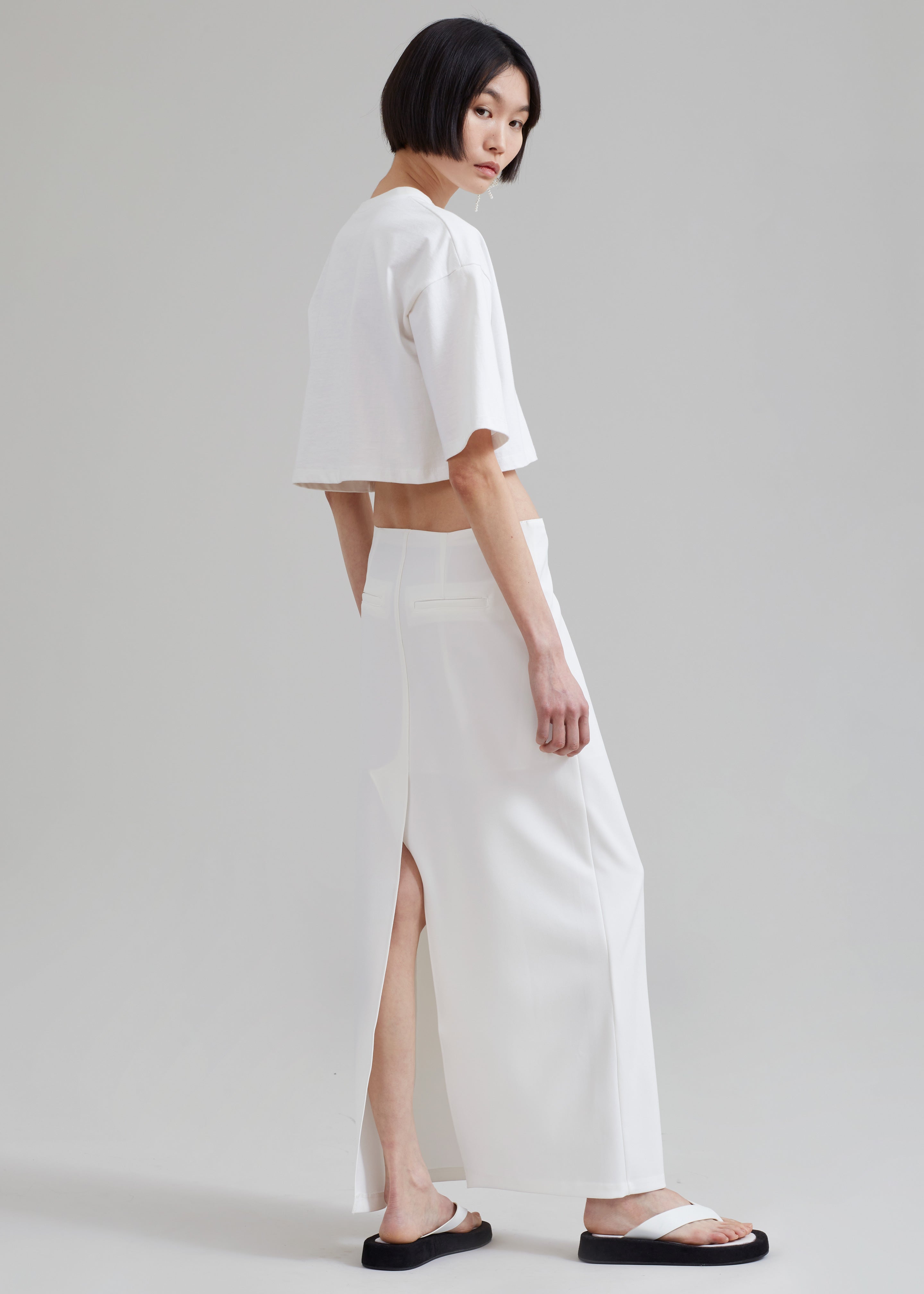 Demi Pencil Skirt - White - 11