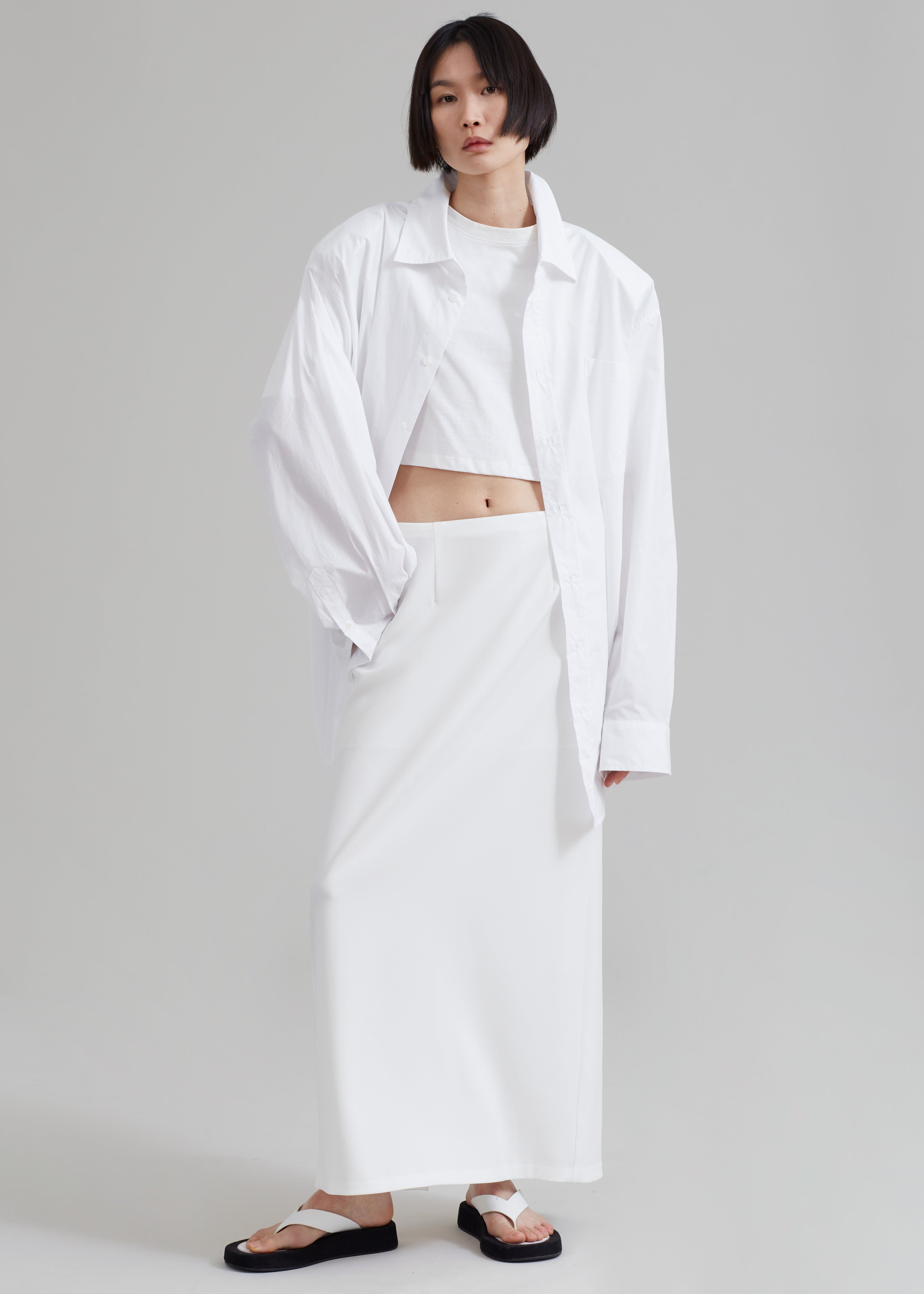 Demi Pencil Skirt - White - 6