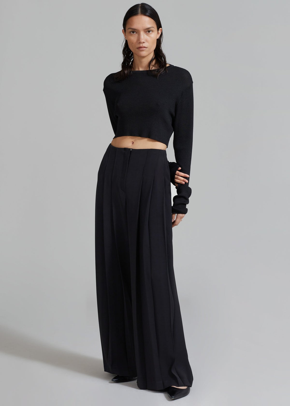 Dillon Pleated Pants - Black - 6
