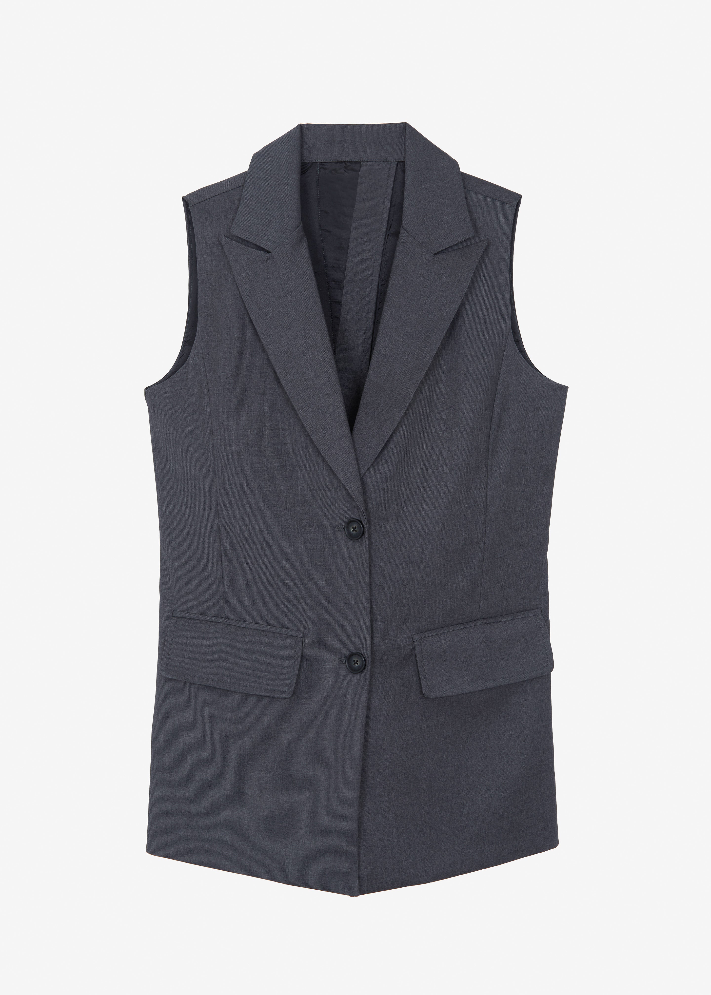 Durban Slit Vest - Charcoal - 7