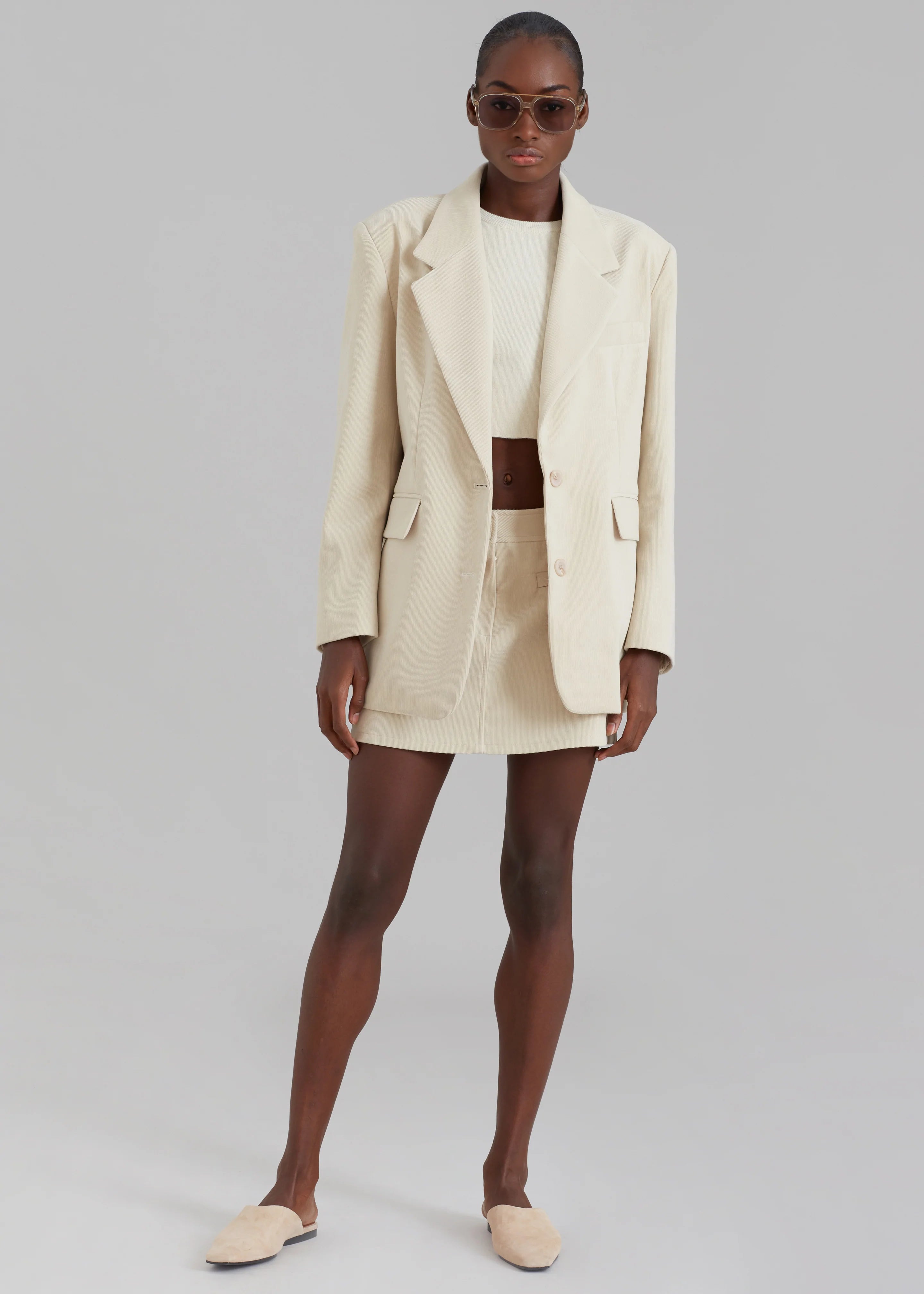 Dany Corduroy Blazer Cream Frankie Shop Europe