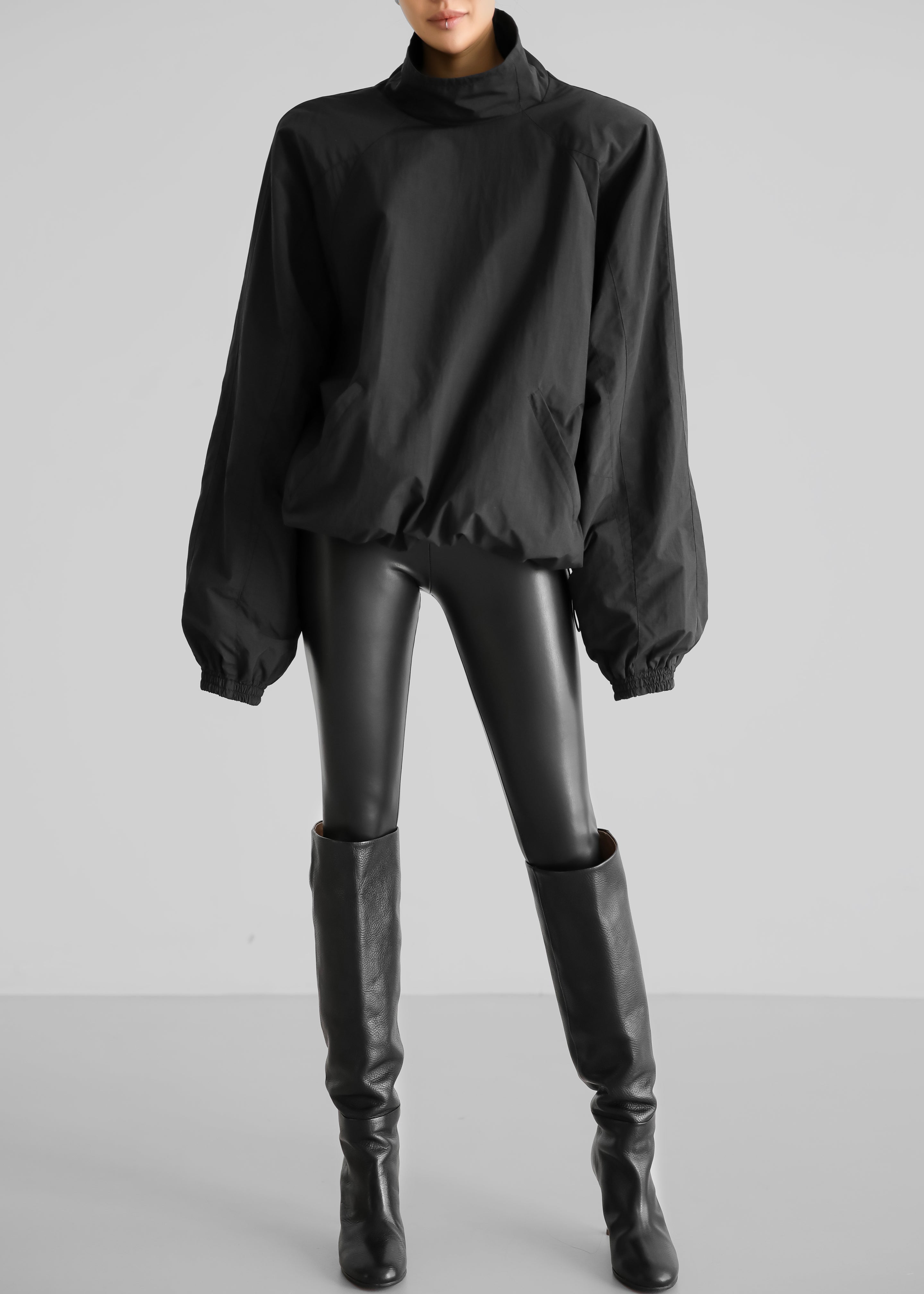 Doyle Mockneck Anorak - Black - 3