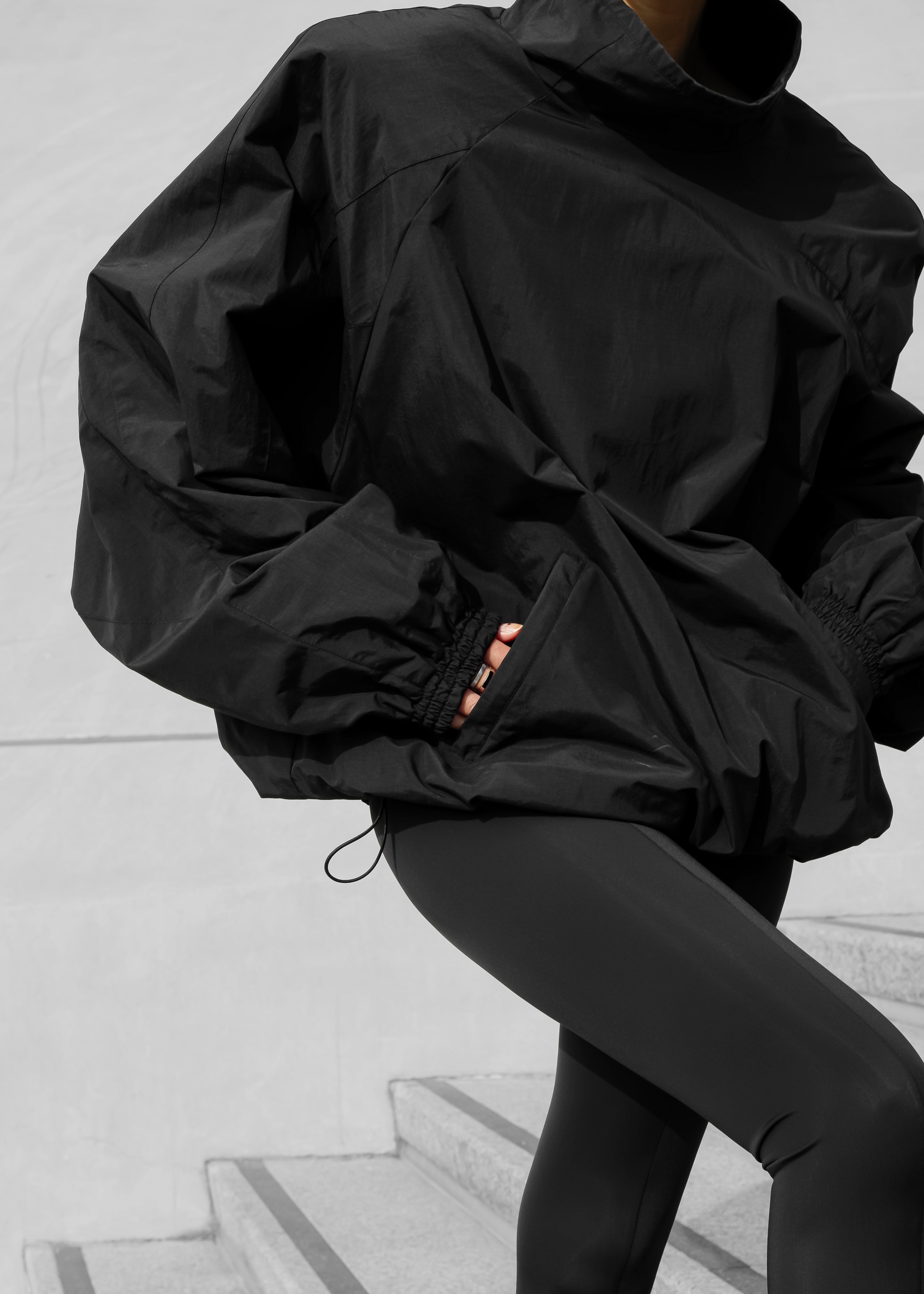 Doyle Mockneck Anorak - Black - 2