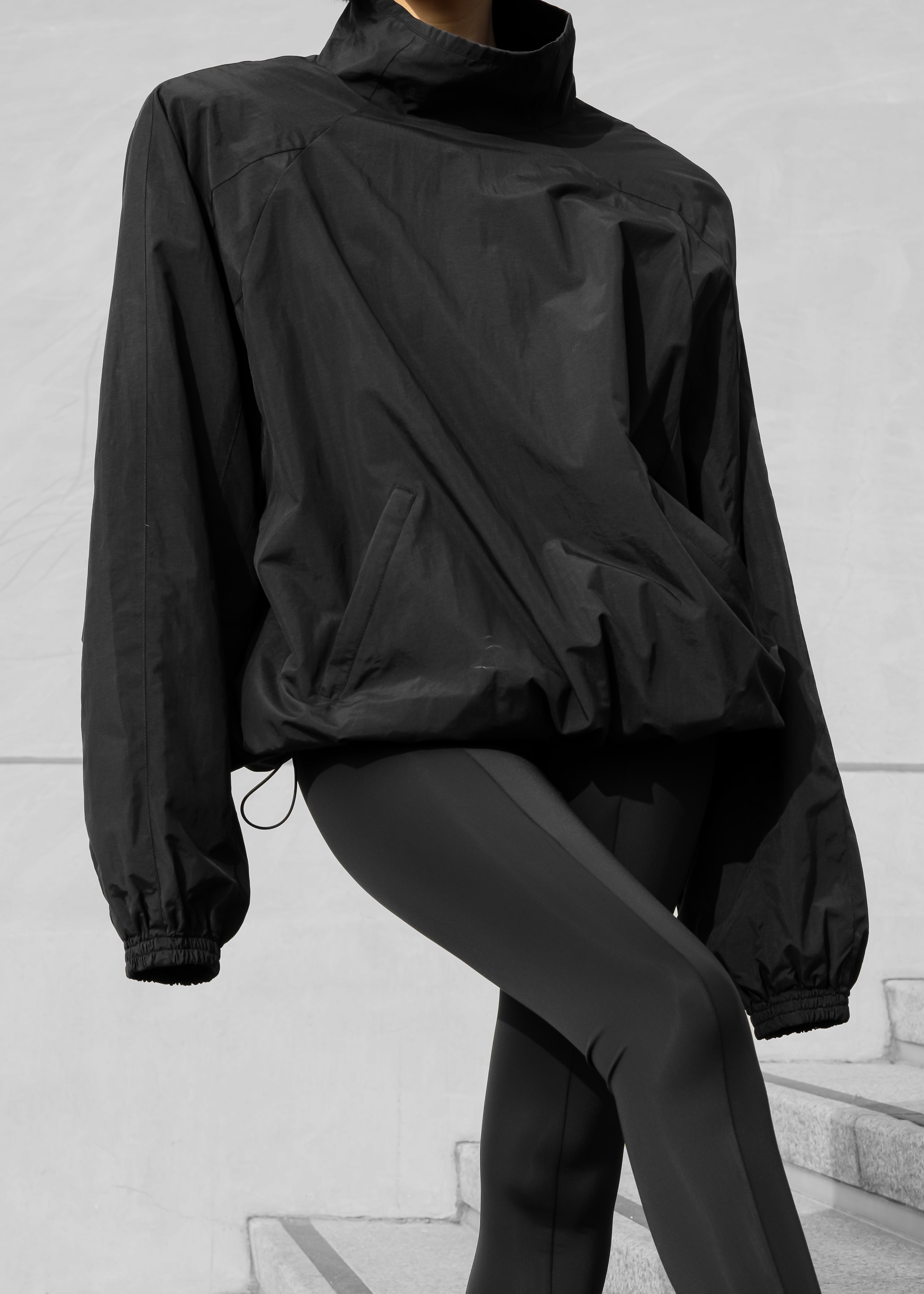 Doyle Mockneck Anorak - Black - 4