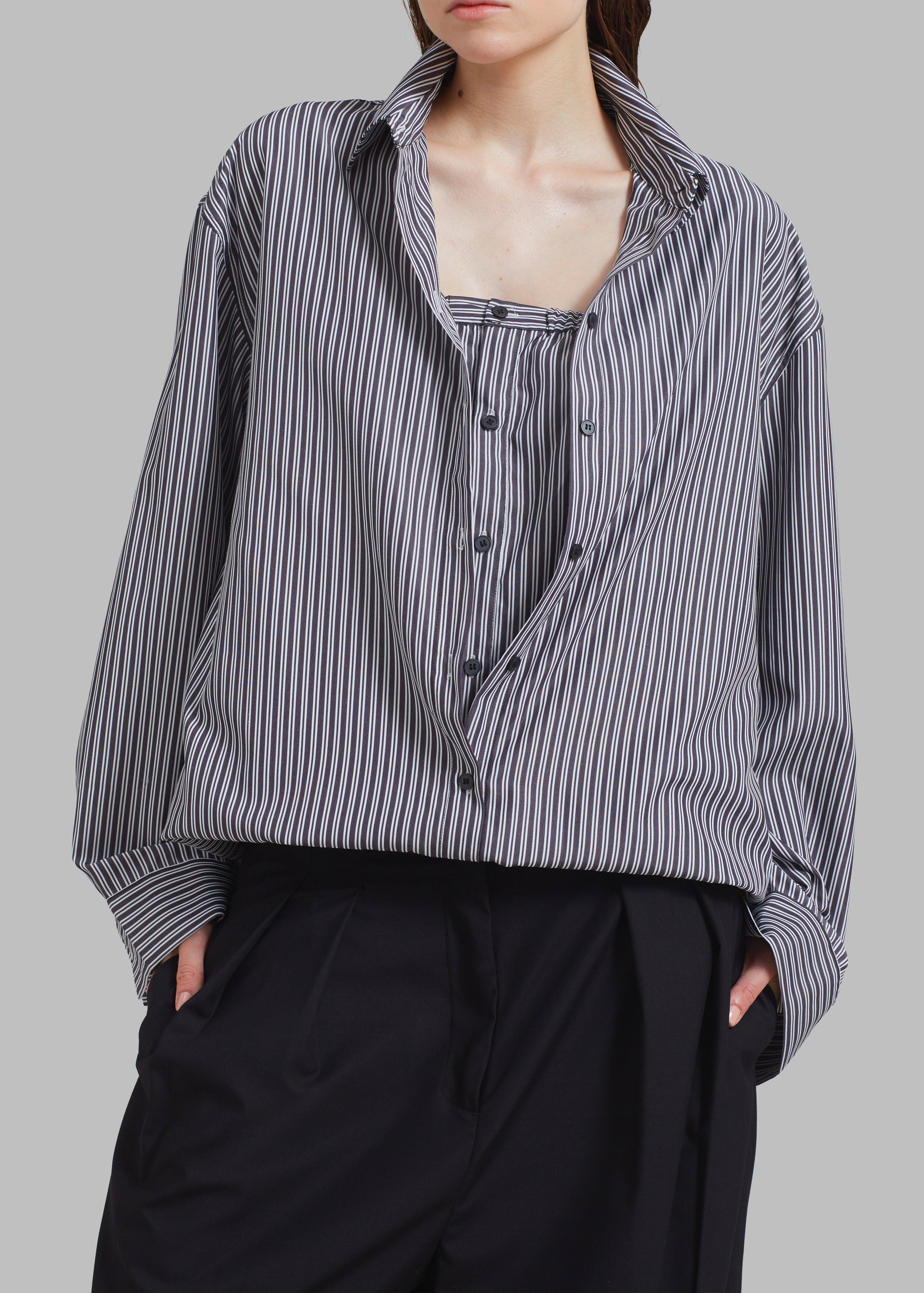 Ember Shirt Dress - White Stripe - 4