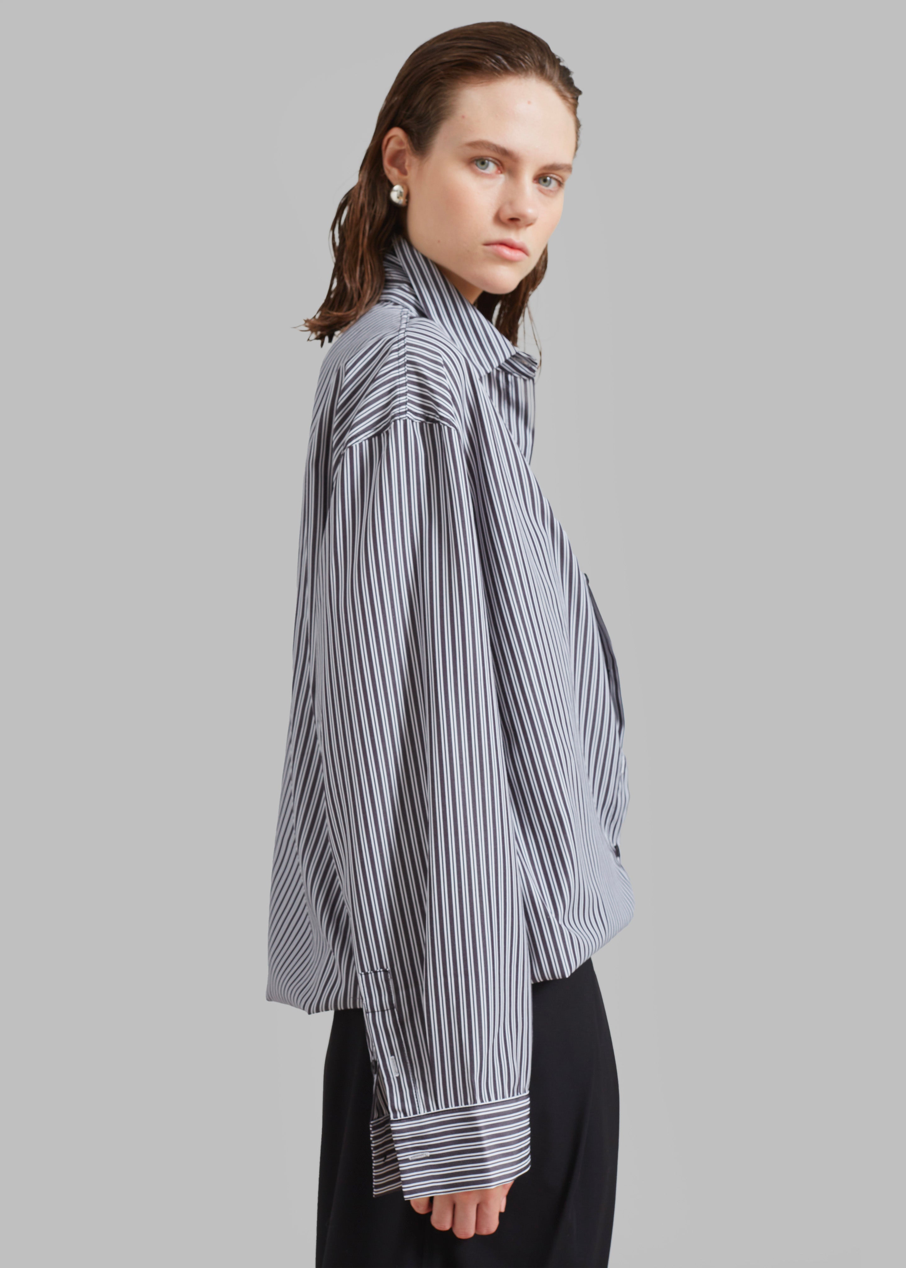 Ember Shirt Dress - White Stripe - 12