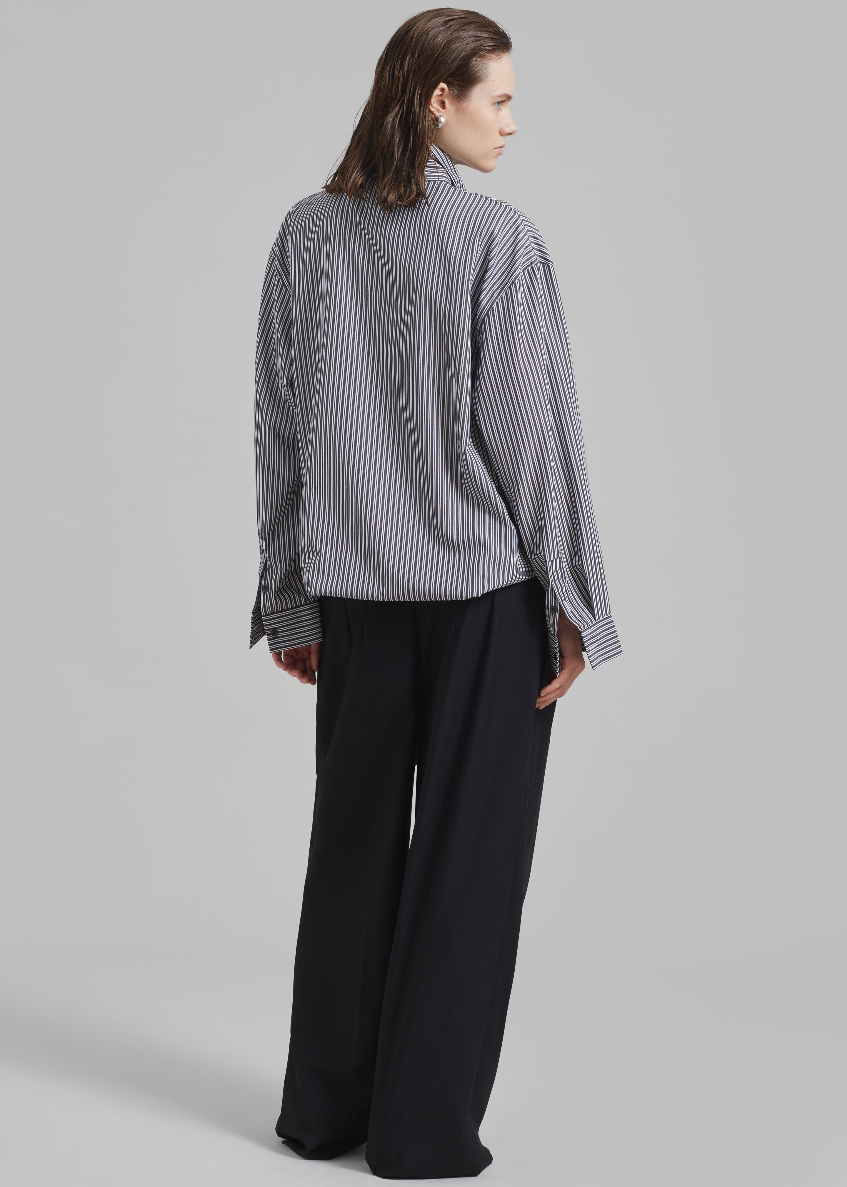 Ember Shirt Dress - White Stripe - 17