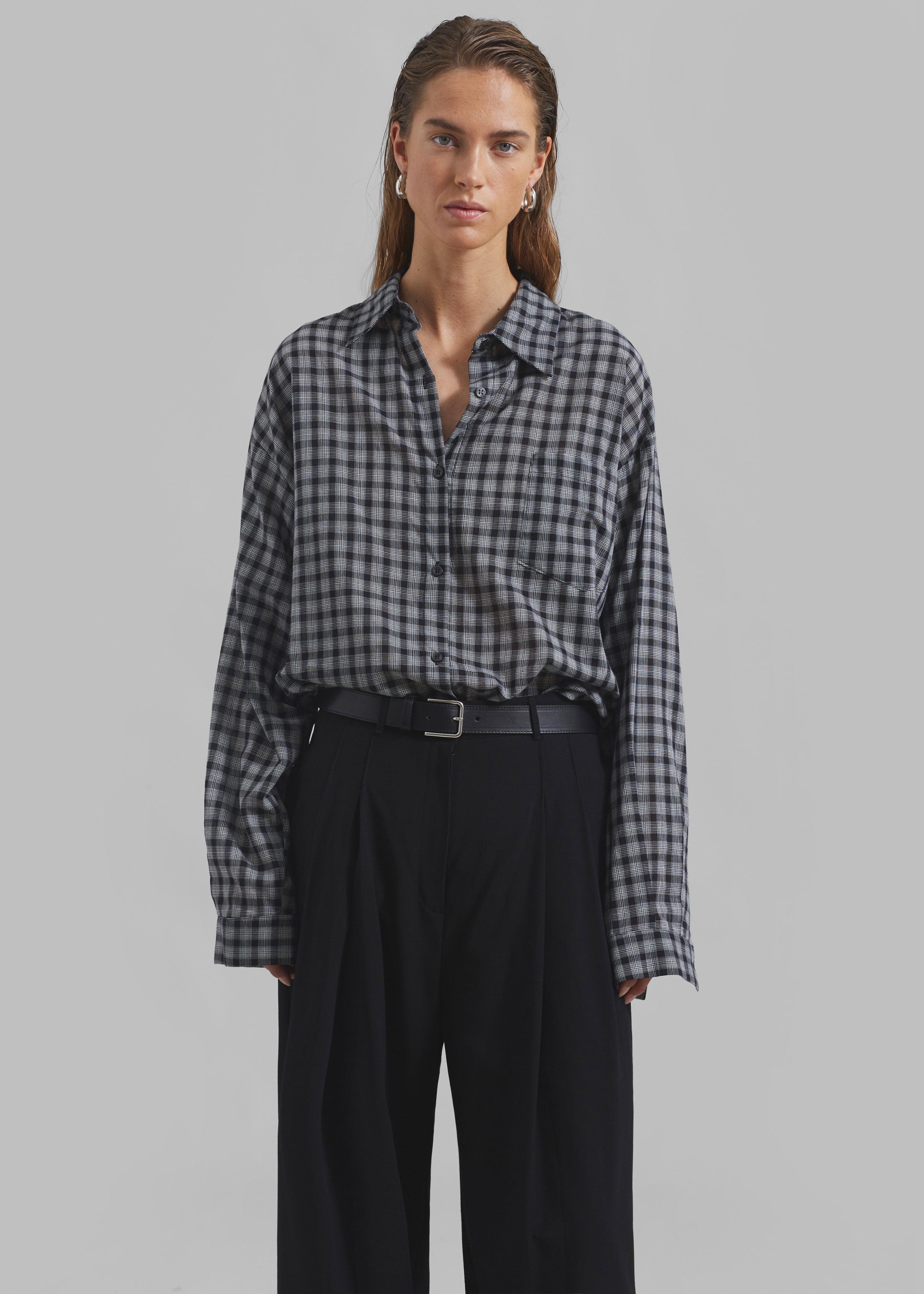 Emmett Plaid Shirt - Black - 4