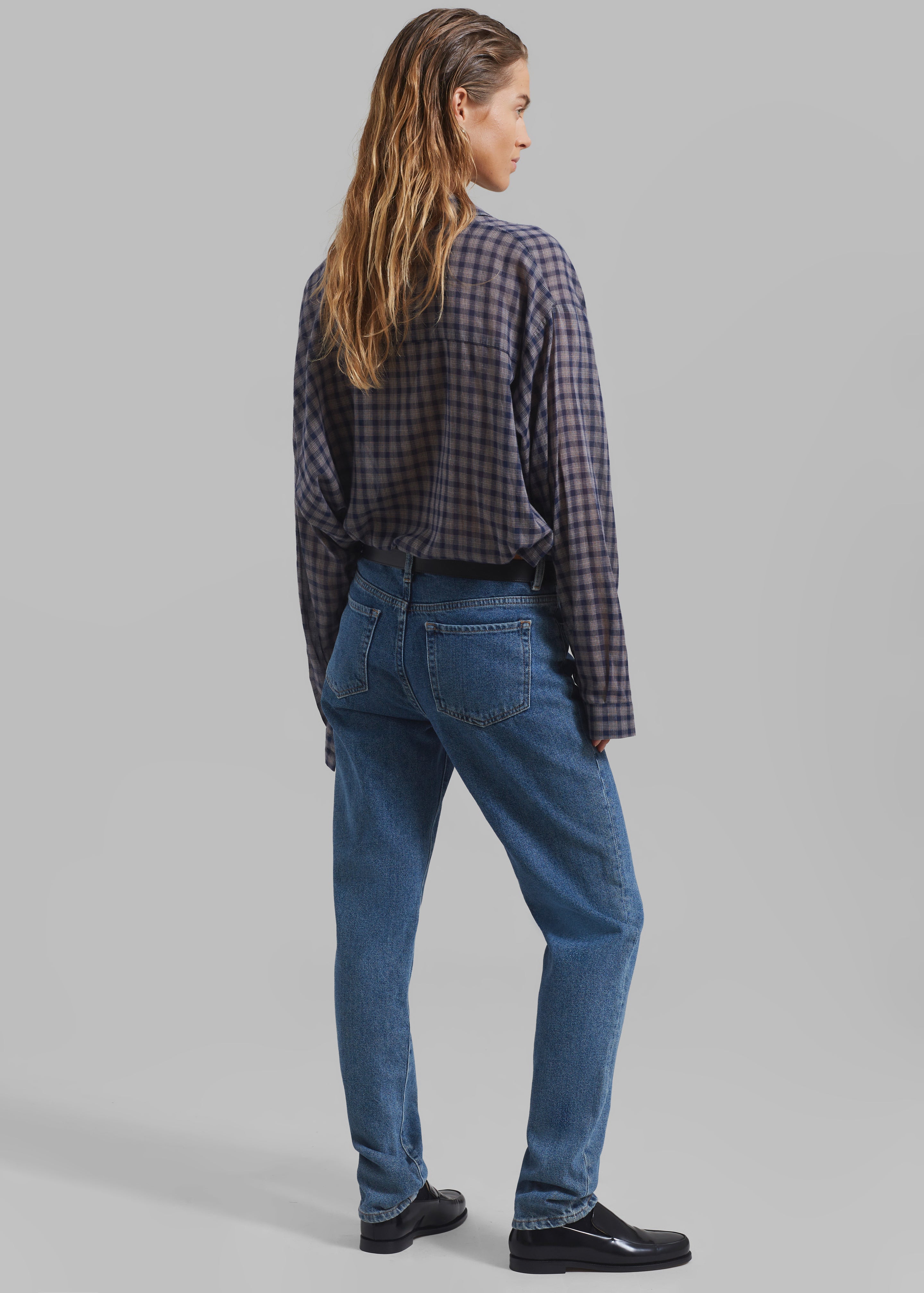 Emmett Plaid Shirt - Navy - 7