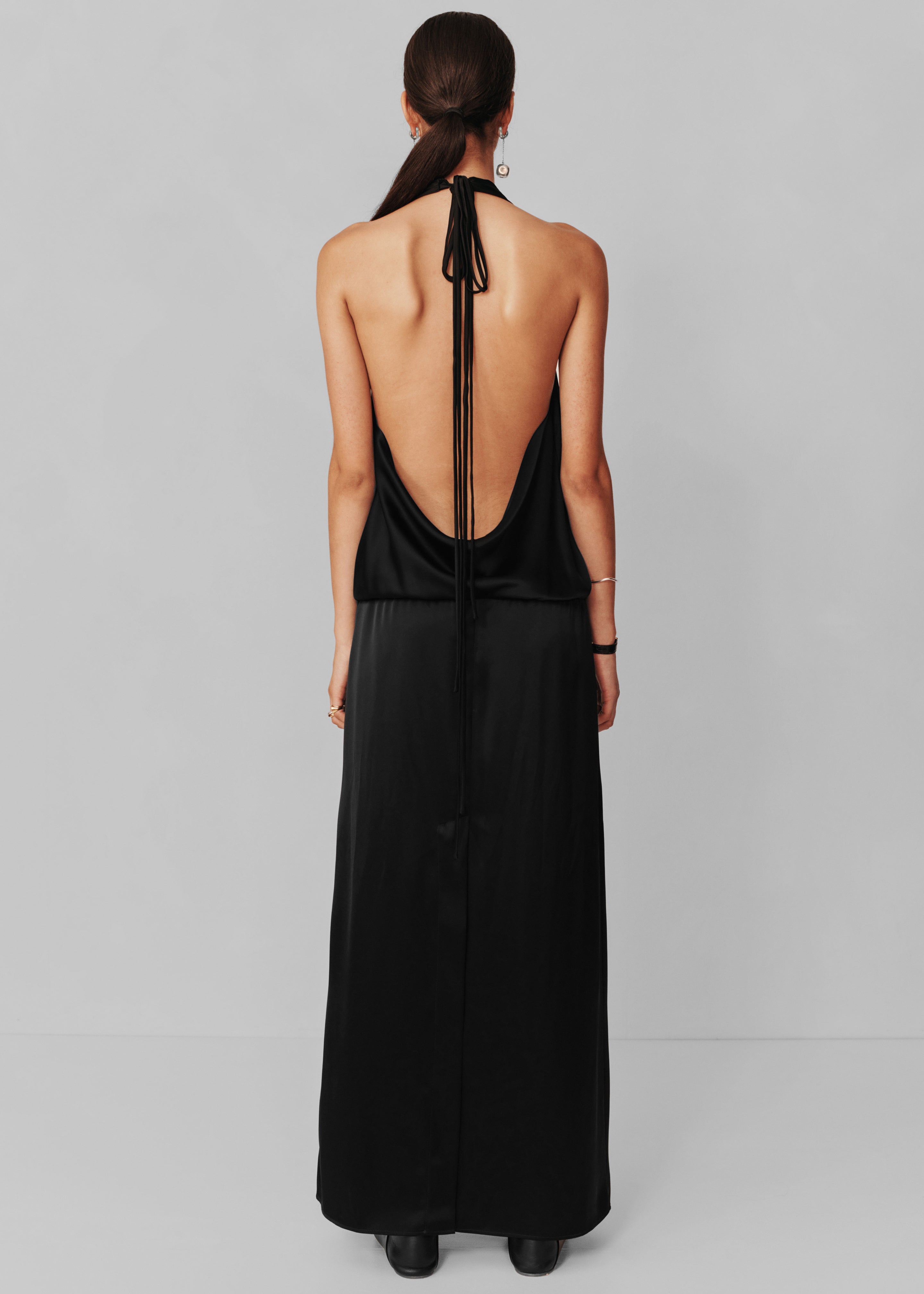 Esse Studios Mono Halter Dress - Black - 3