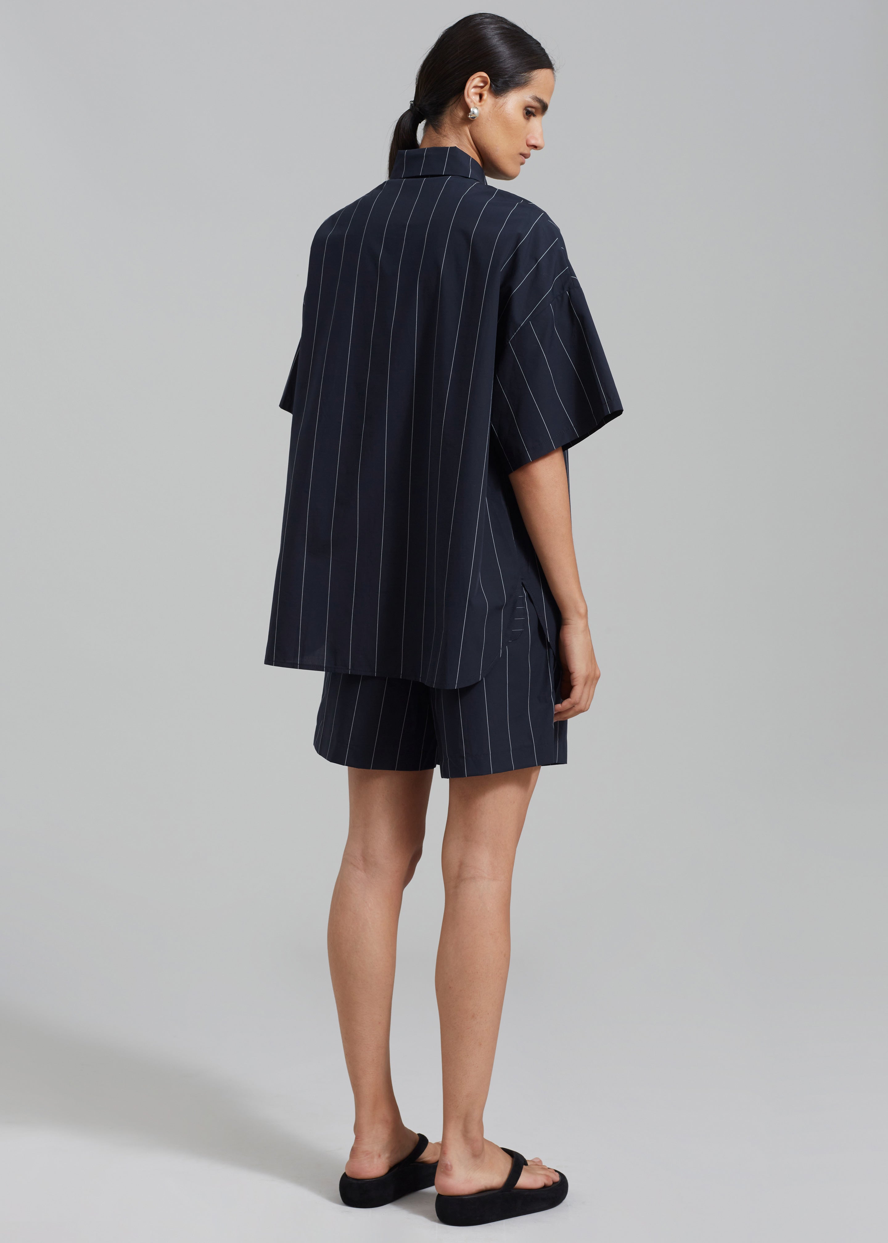 Finn Button Up Shirt - White Stripe - 9
