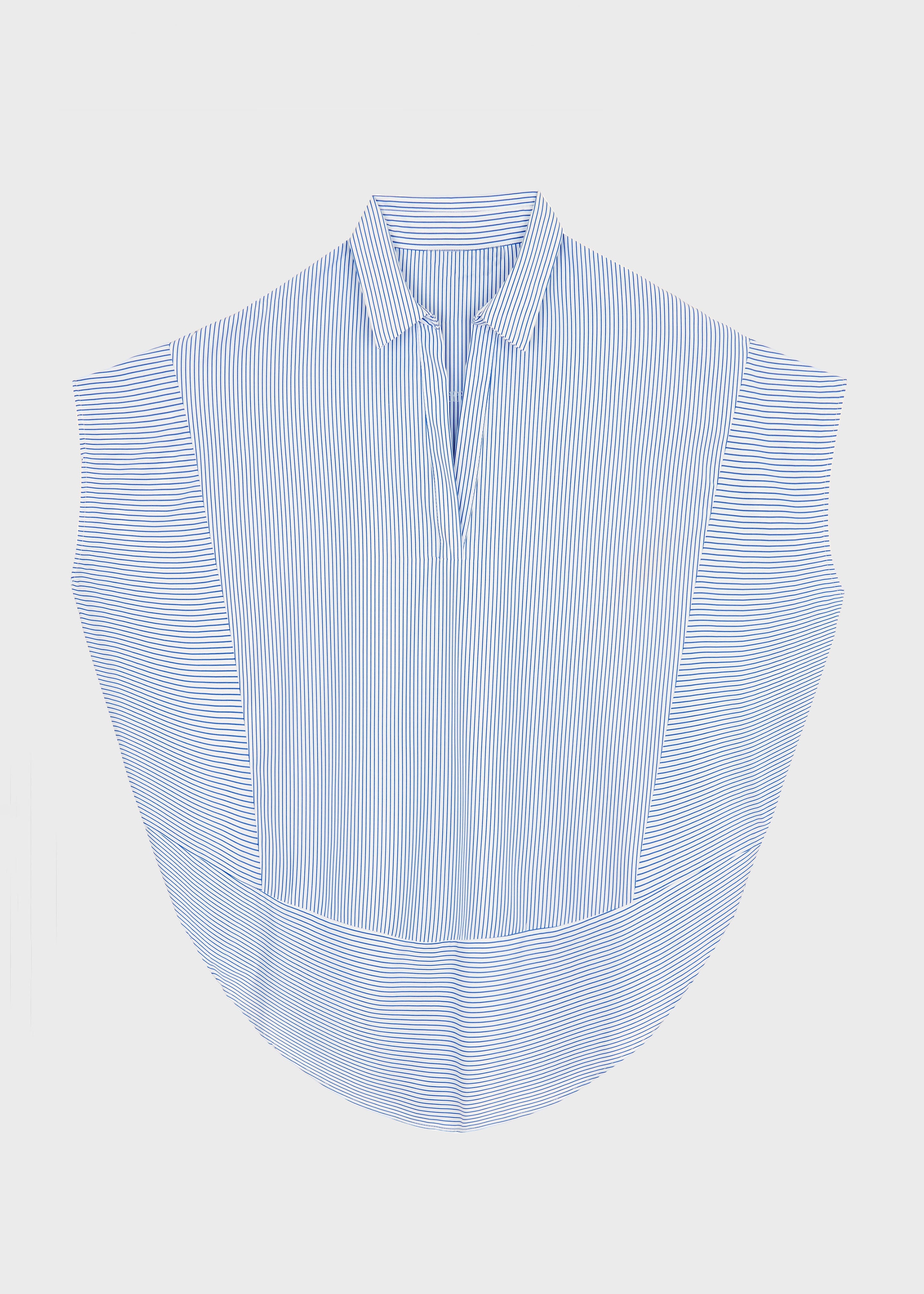 Flora Dolman Shirt - Blue Stripe - 12