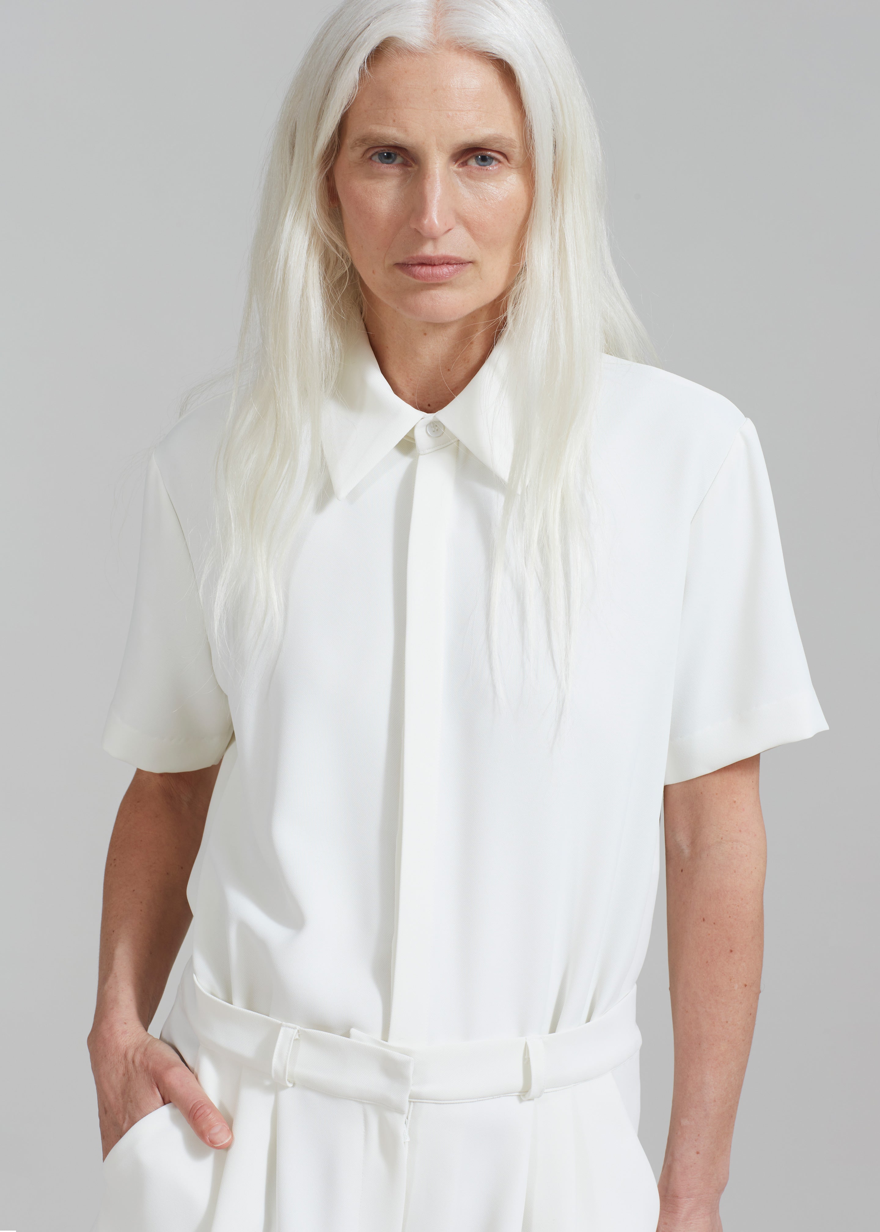 Faith Romper - White - 4
