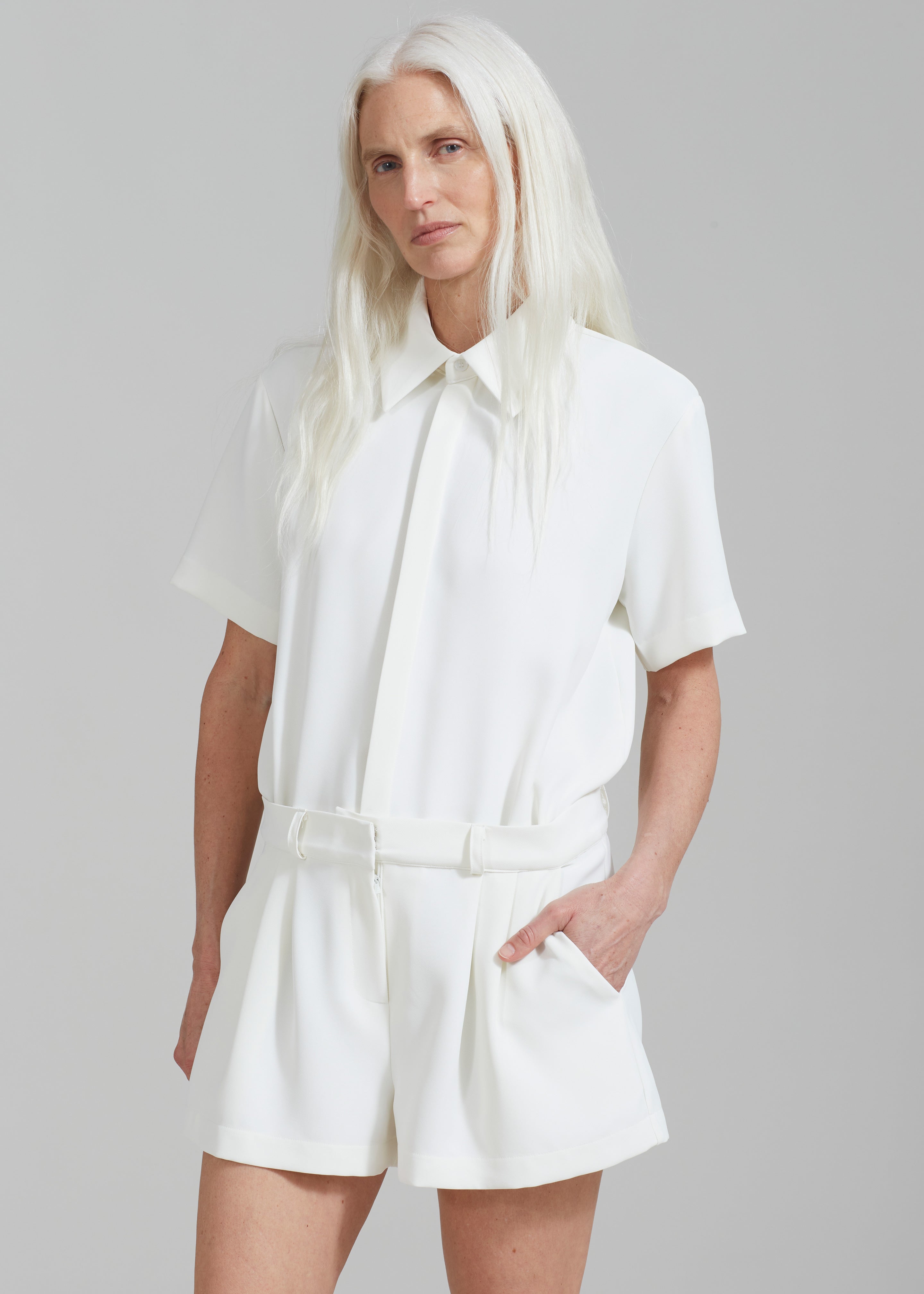 Faith Romper - White - 1