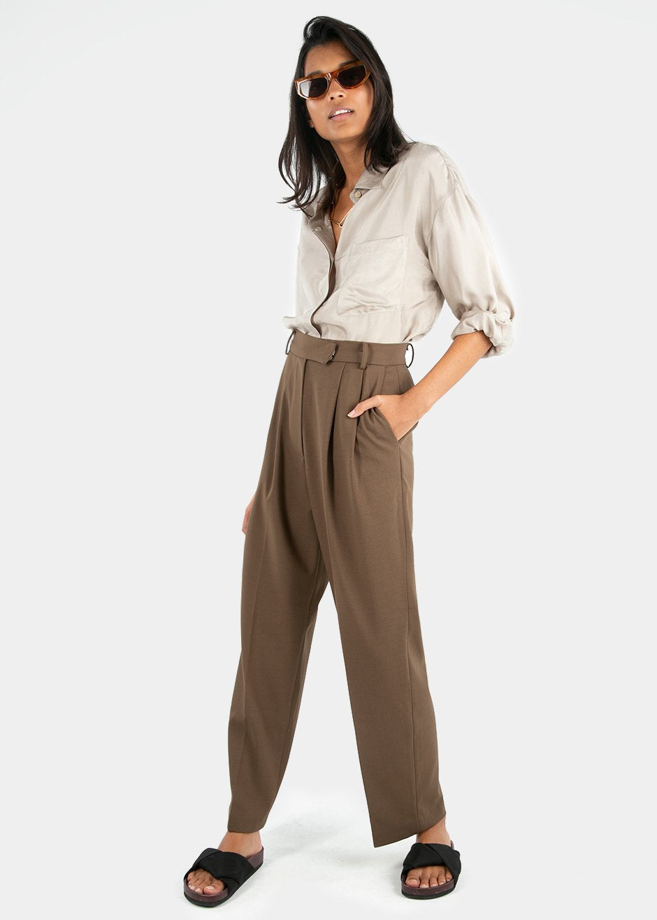 Bea Suit Pants - Chocolate - 6