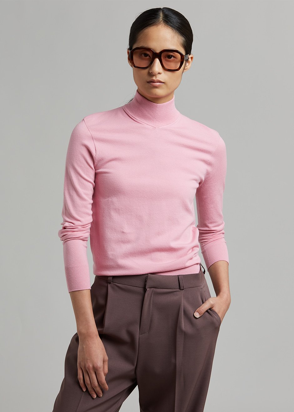 Verona Knit Turtleneck - Peony - 7