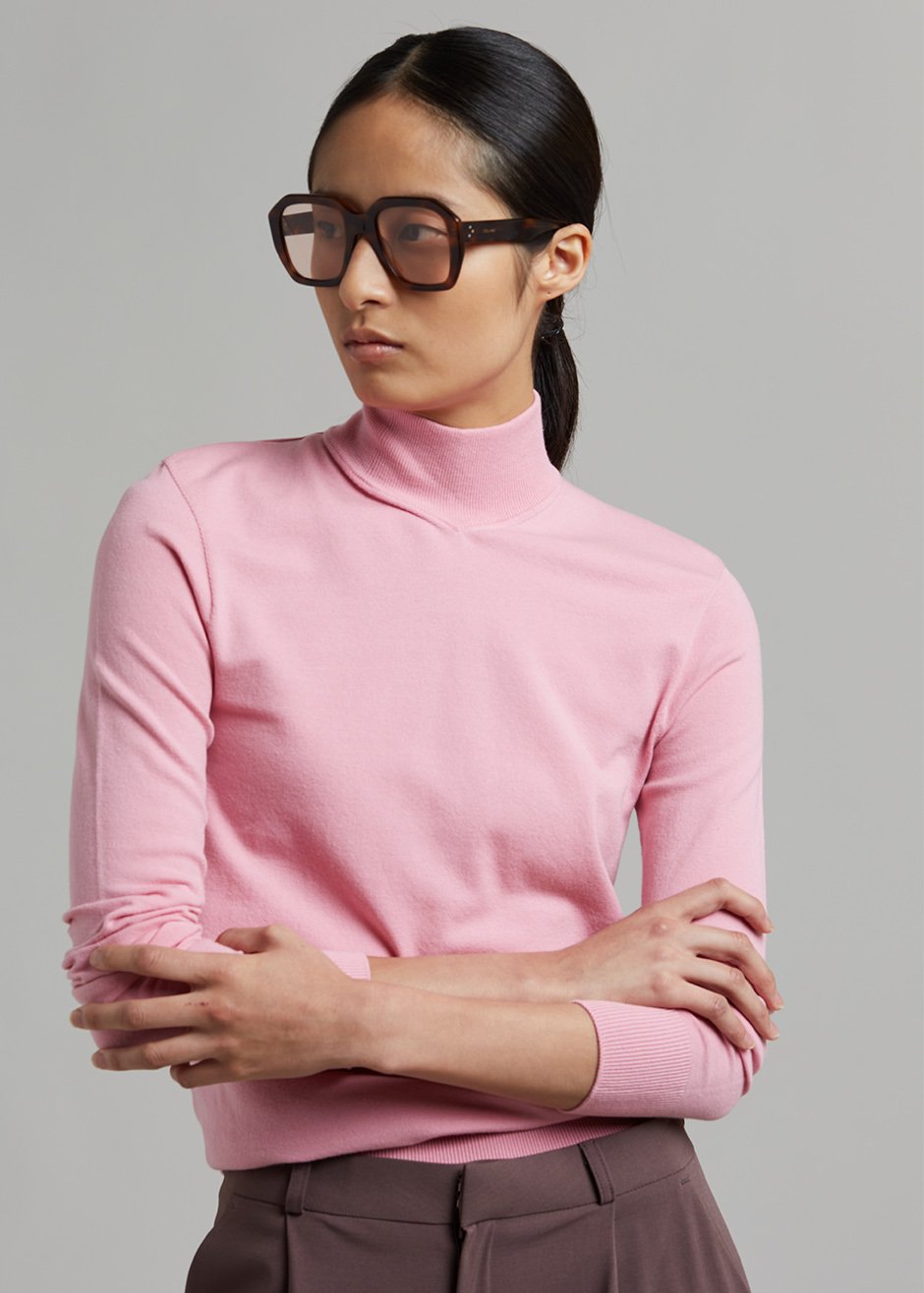Verona Knit Turtleneck - Peony - 8
