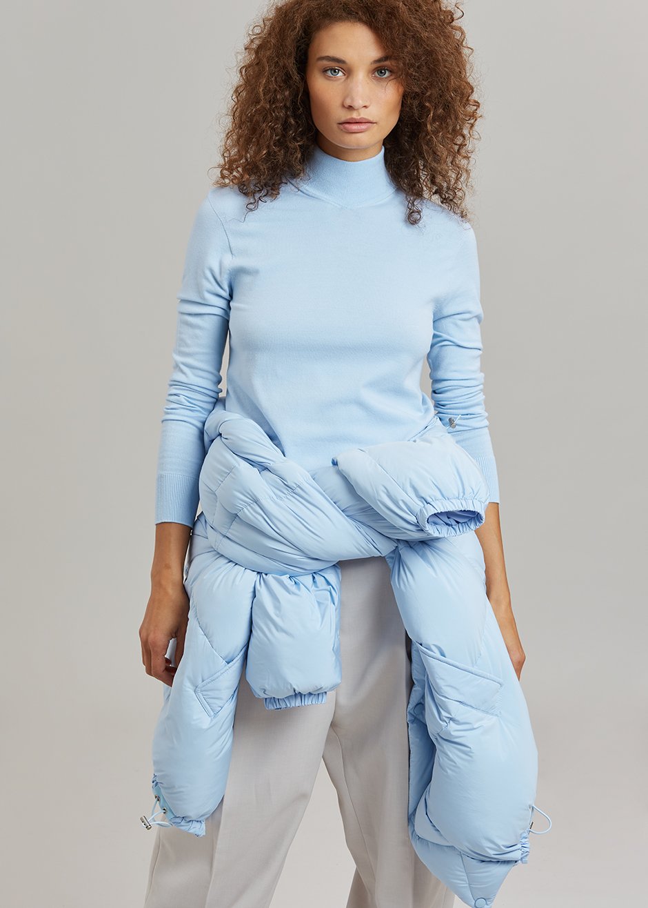 Verona Knit Turtleneck - Pale Blue - 5