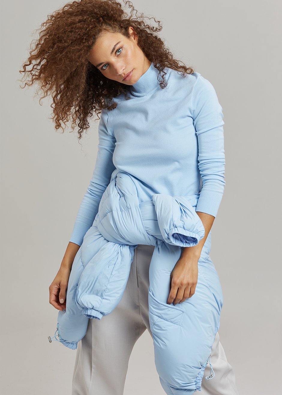 Verona Knit Turtleneck - Pale Blue - 6