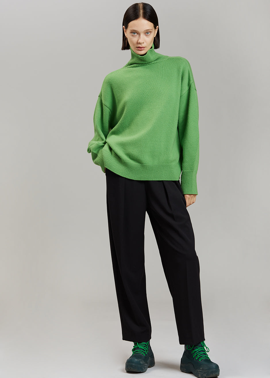 Joya Roll Neck Sweater - Kermit - 7