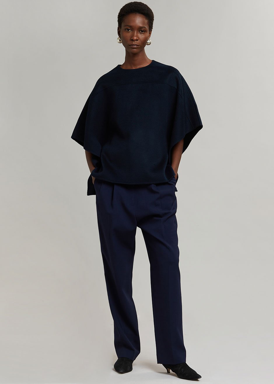 Charlie Short Cape - Deep Navy - 6