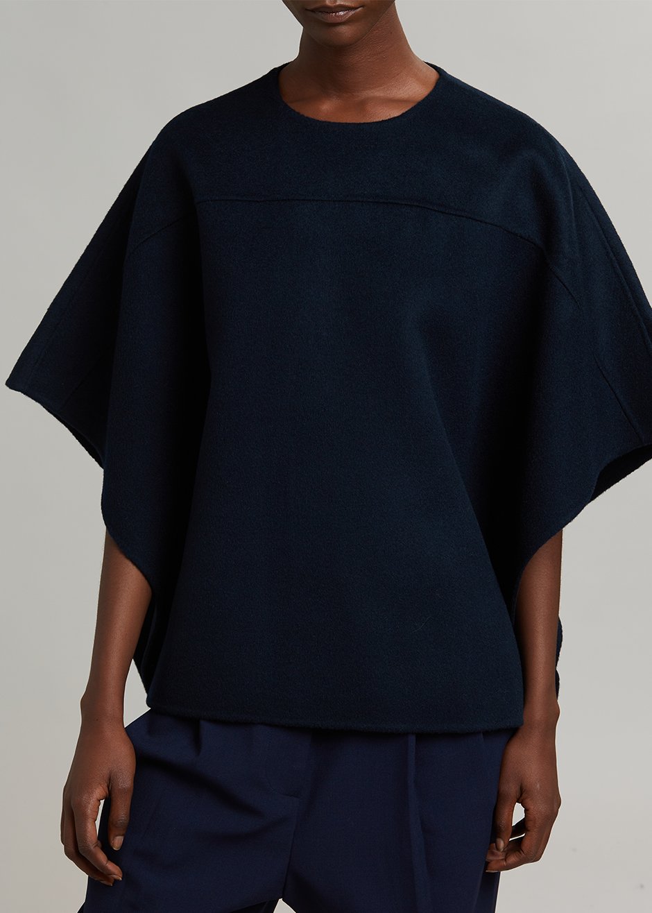 Charlie Short Cape - Deep Navy - 5