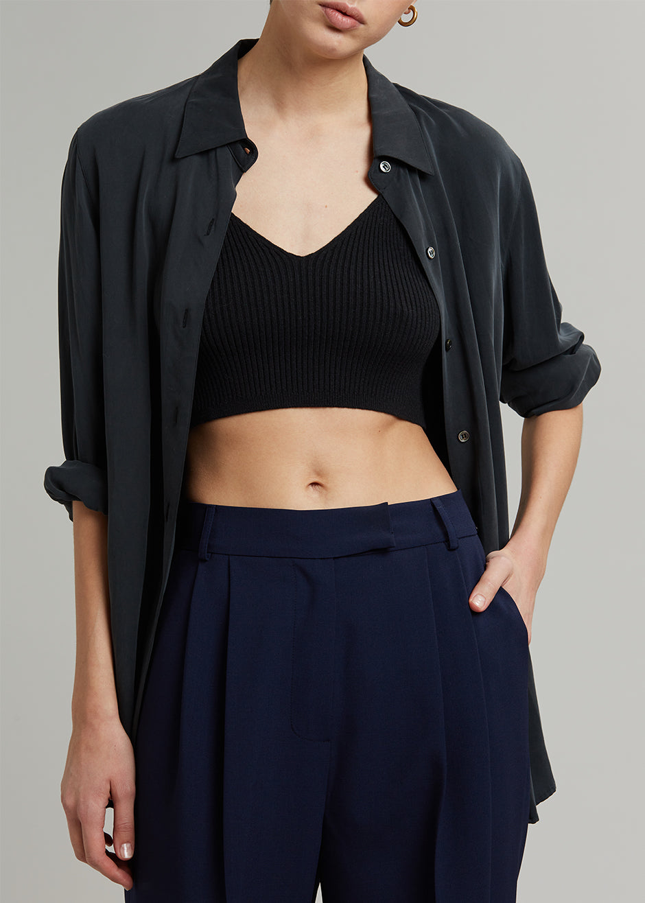 Bea Pleated Suit Pants - Midnight Blue - 6