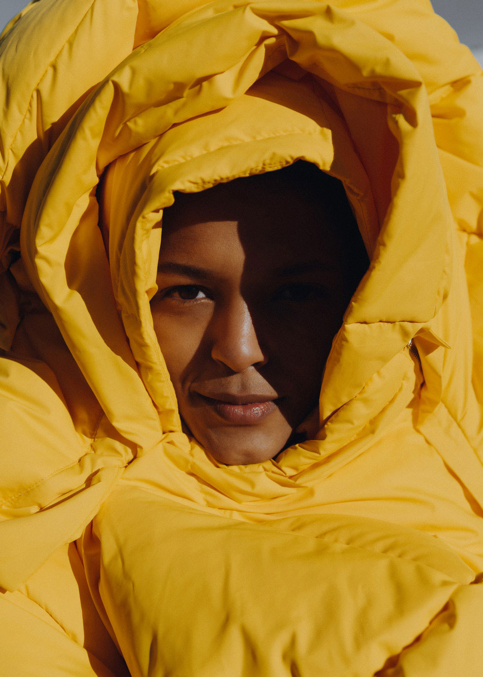 Tignes Recycled Long Puffer - Marigold