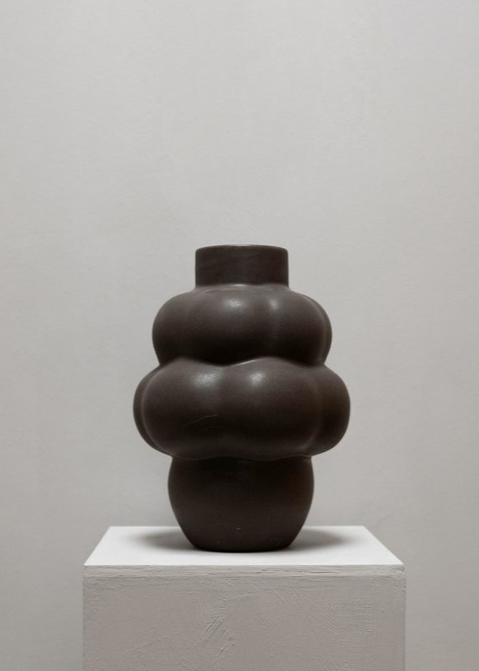 Louise Roe Balloon Vase 04 - Ceramic Mud Brown - 1