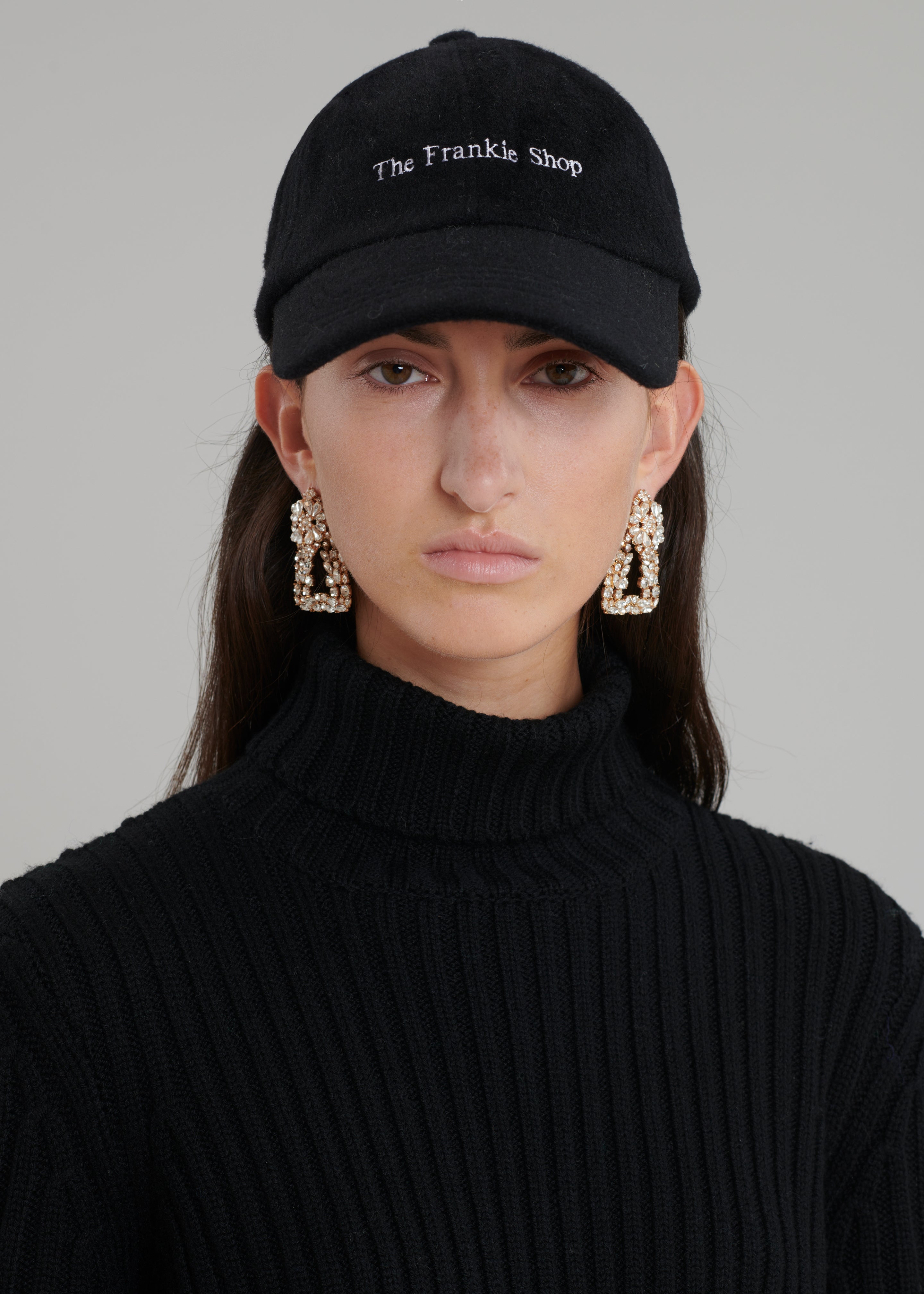 Frankie Wool Baseball Cap - Black - 4