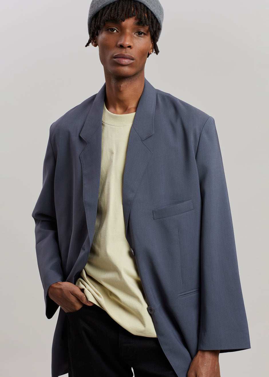 Notch Lapel Blazer - Graphite - 13