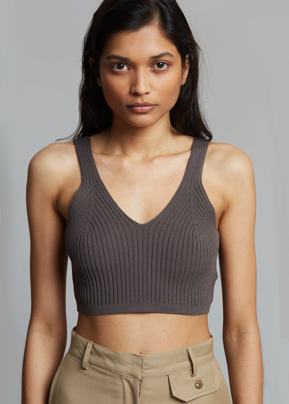 Athena Knit Bralette - Carafe - 2