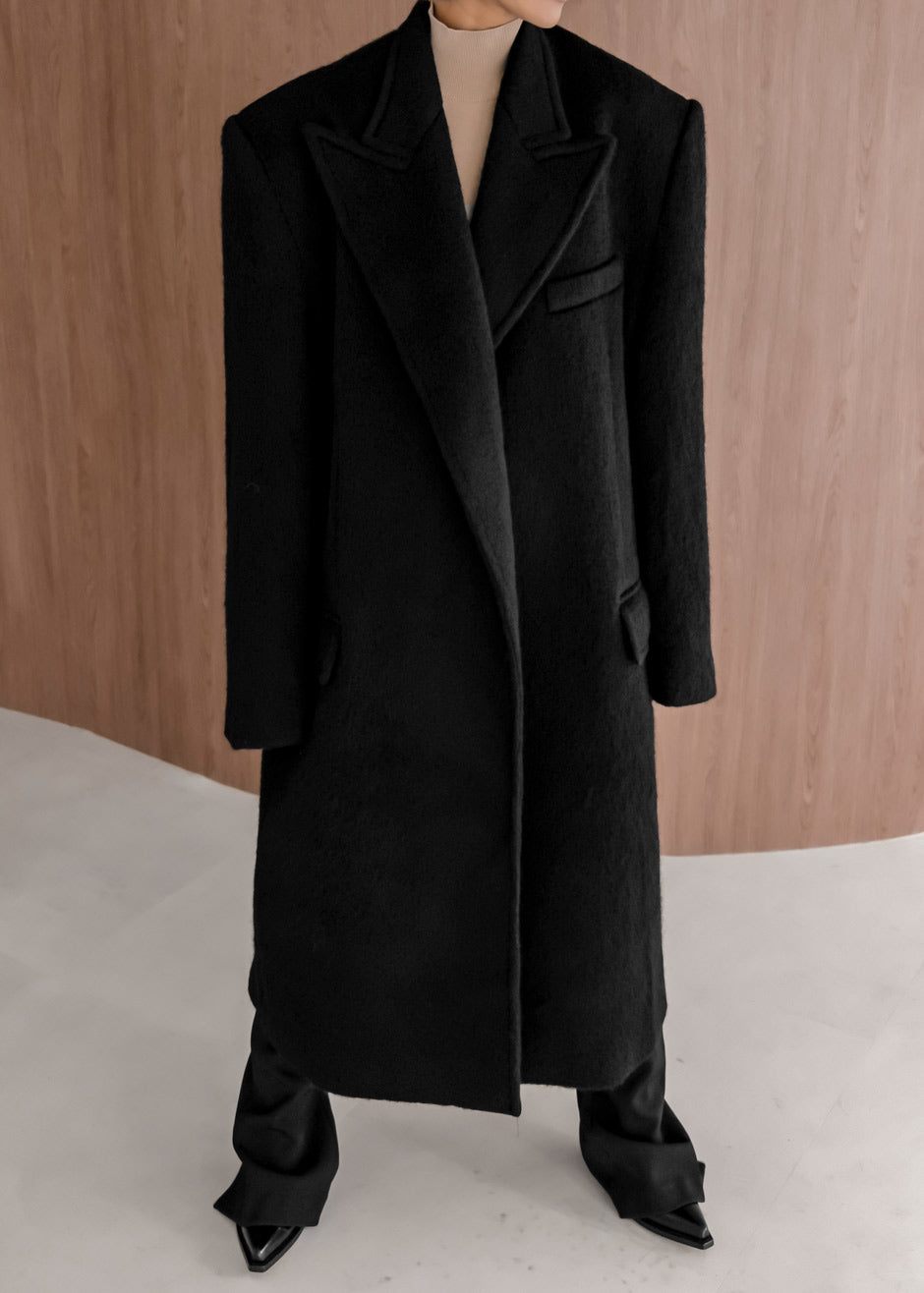 John Oversized Coat - Black – The Frankie Shop Europe