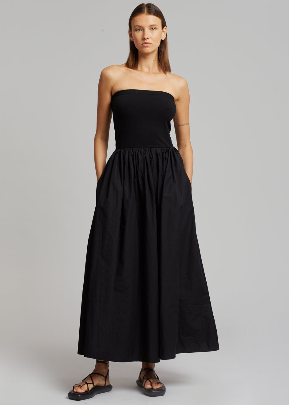 Tamo Strapless Maxi Dress - Black - 5