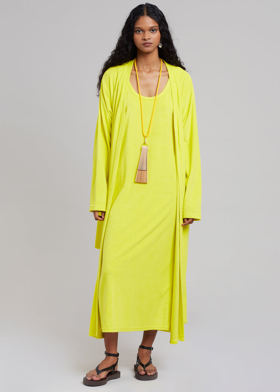 Taka Terry Duster Cardigan - Yellow - 3