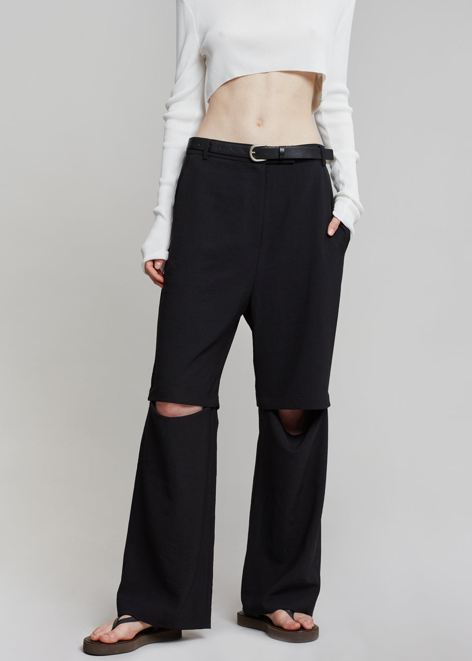 Hani Slit Pants - Black - 5