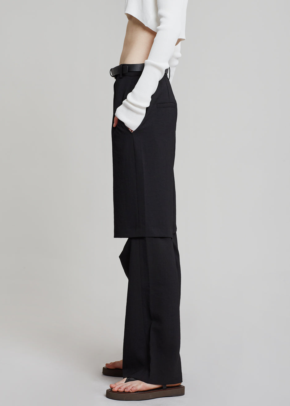 Hani Slit Pants - Black - 3